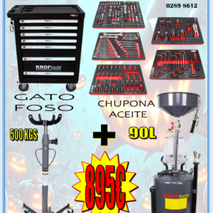 PROMO CARRO HERRAMIENTAS + GATO FOSO + CHUPONA ACEITE