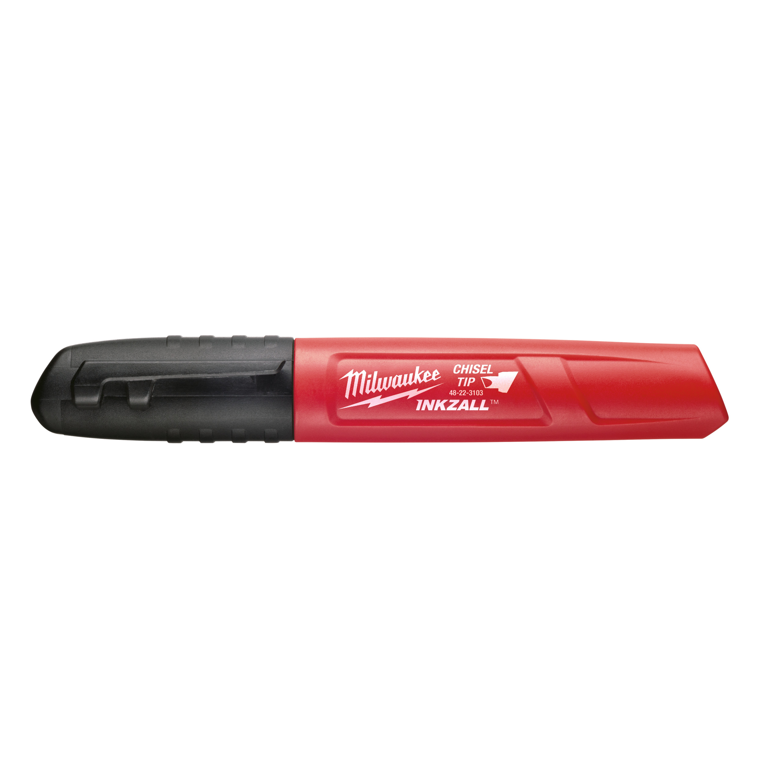 Marcador negro con punta cincelada 4,5mm