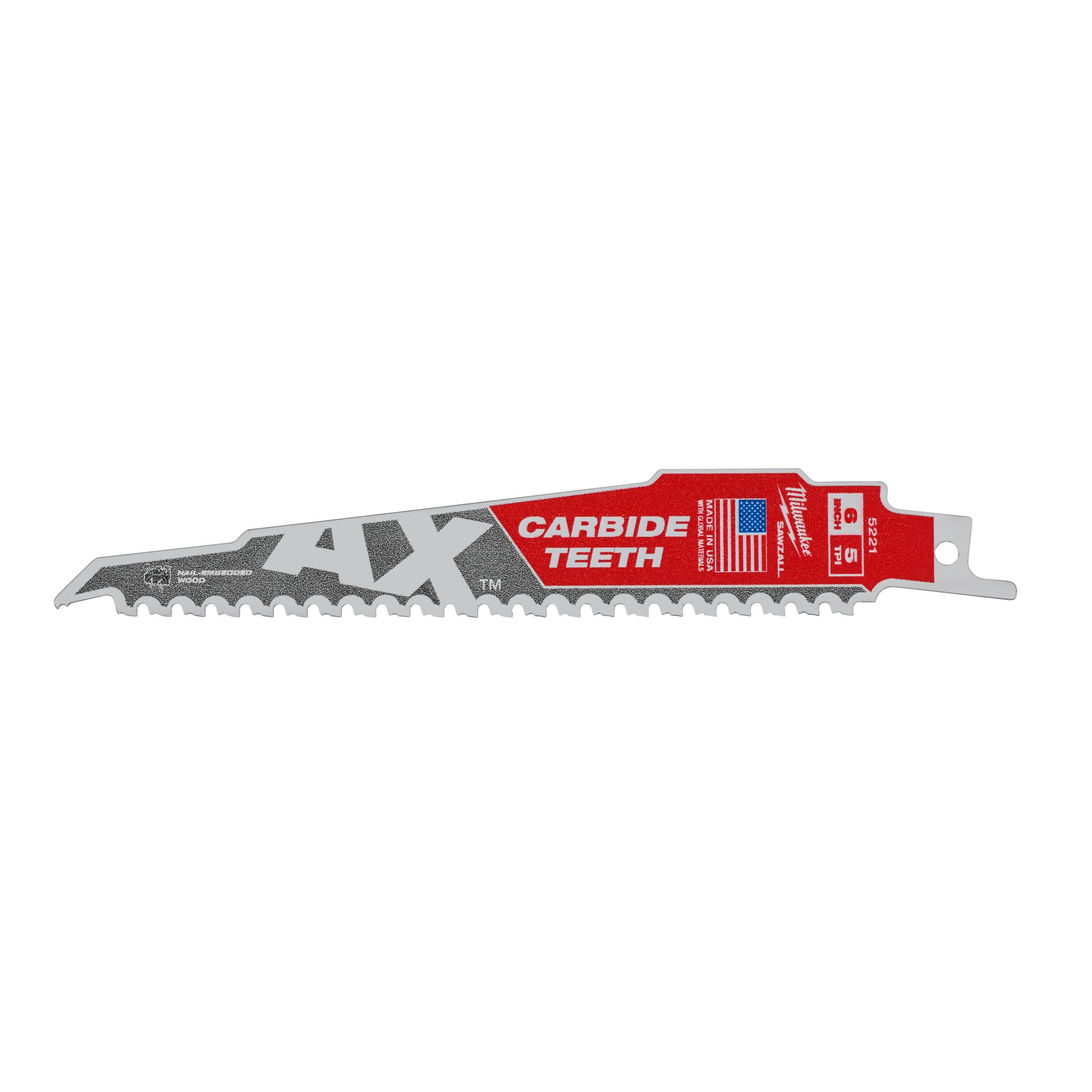 Hoja Sable THE AX™ Carbide Madera con Clavos 150mm 5Tpi - 1uds