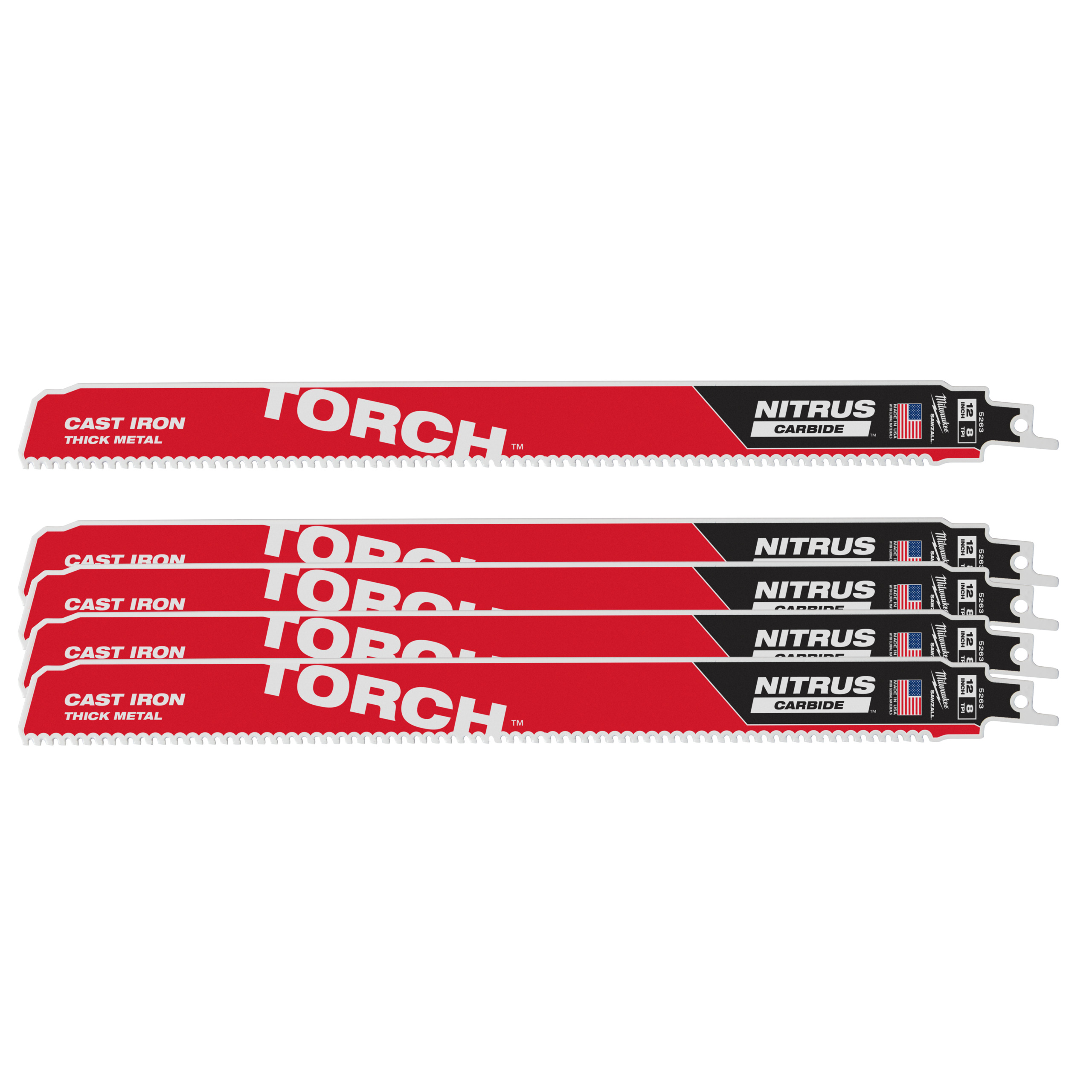 Hoja THE TORCH™ NITRUS Carbide 300mm 8Tpi - 5uds