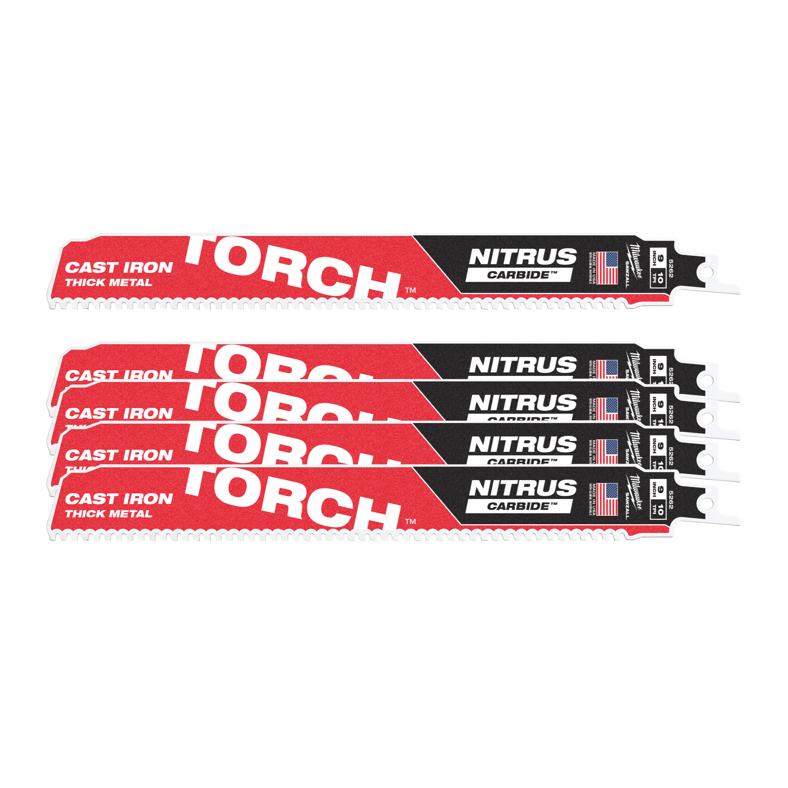 Hoja THE TORCH™ NITRUS Carbide 230mm 10Tpi - 5uds