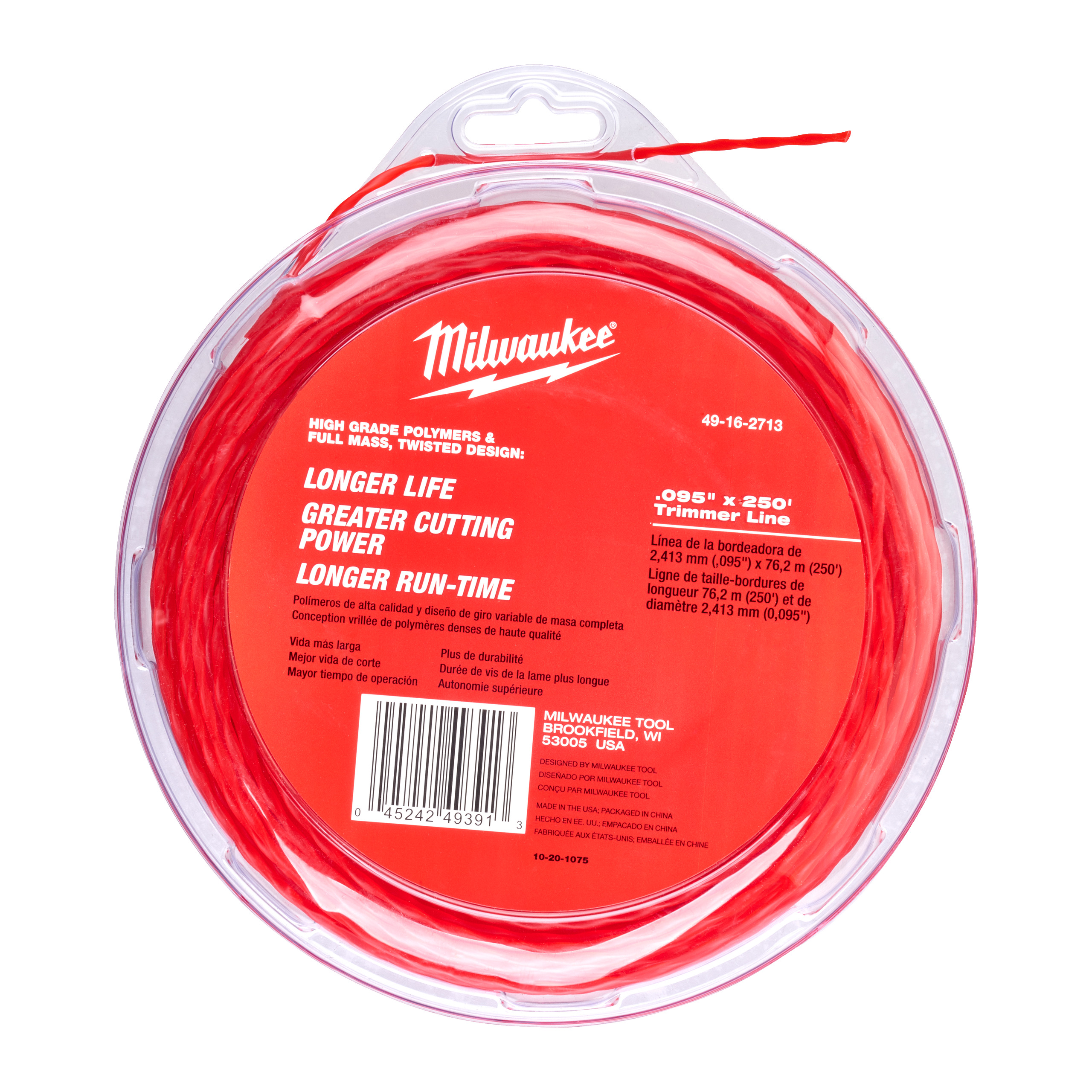 Hilo de nailon de 2,4mm x 76m
