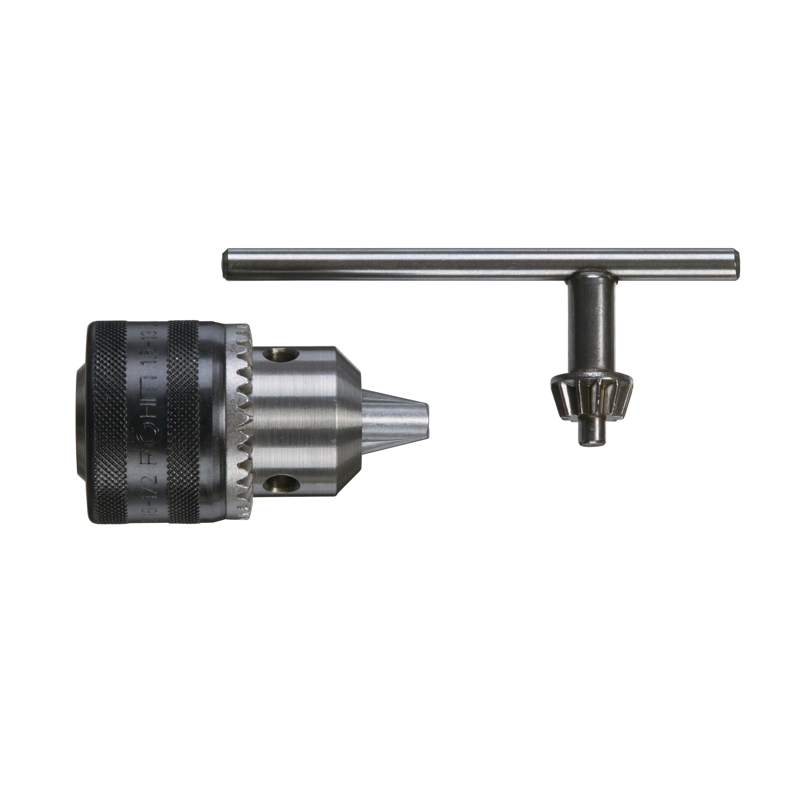 Portabrocas con llave con tornillo de seguridad. Utiliza la llave tipo A.