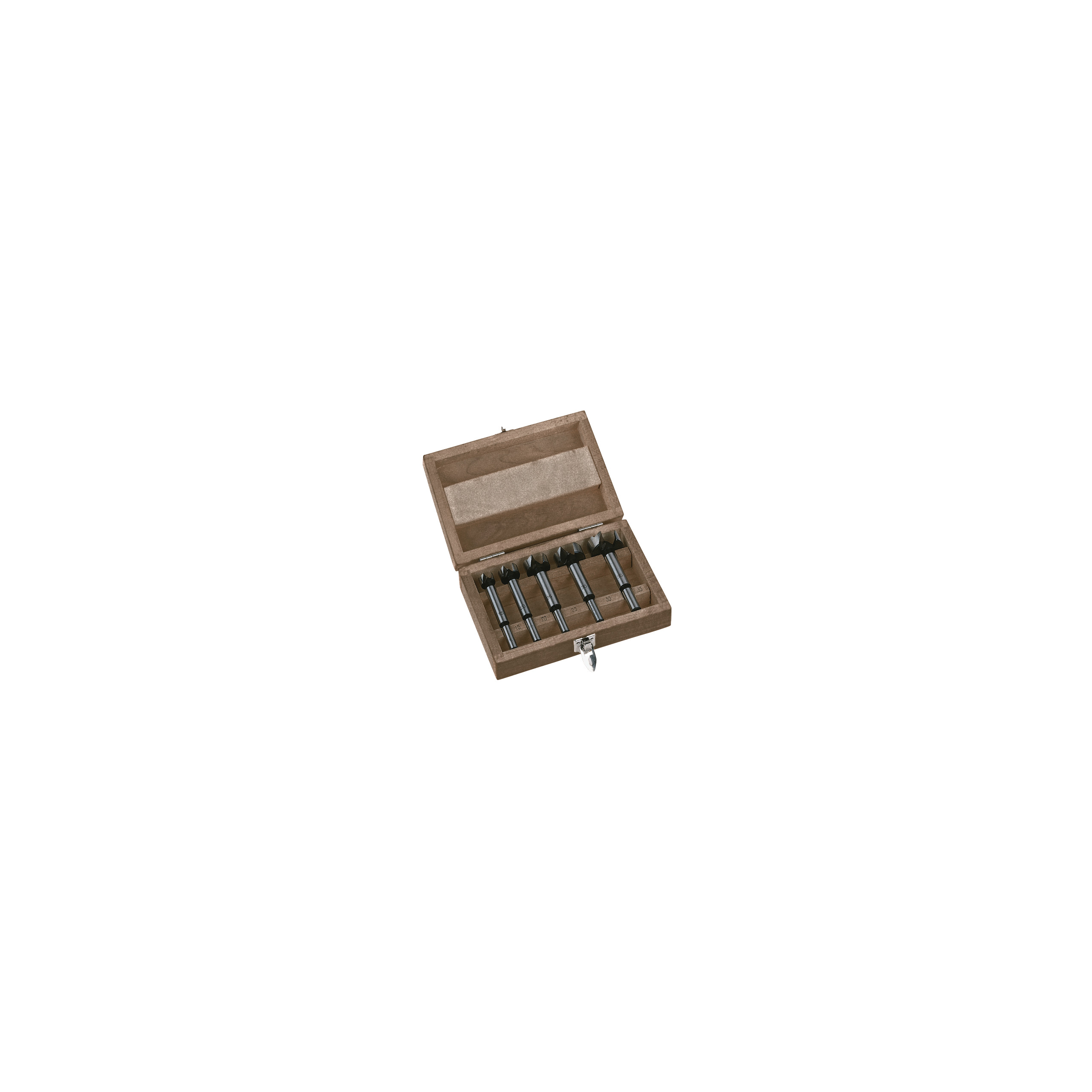 Juego de 5 brocas Forstner en caja de madera