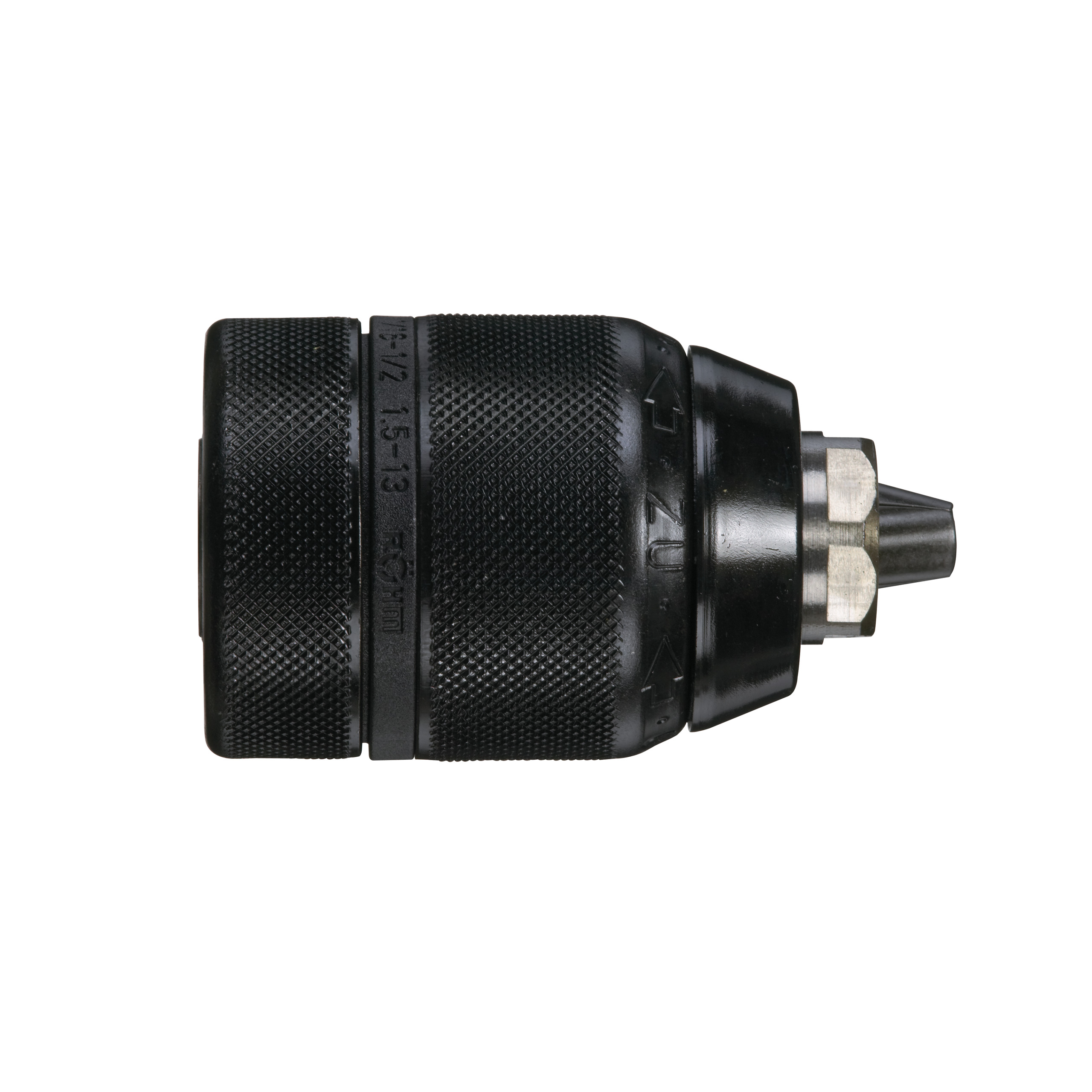 Portabrocas automático de 2 mangas con tornillo de seguridad.