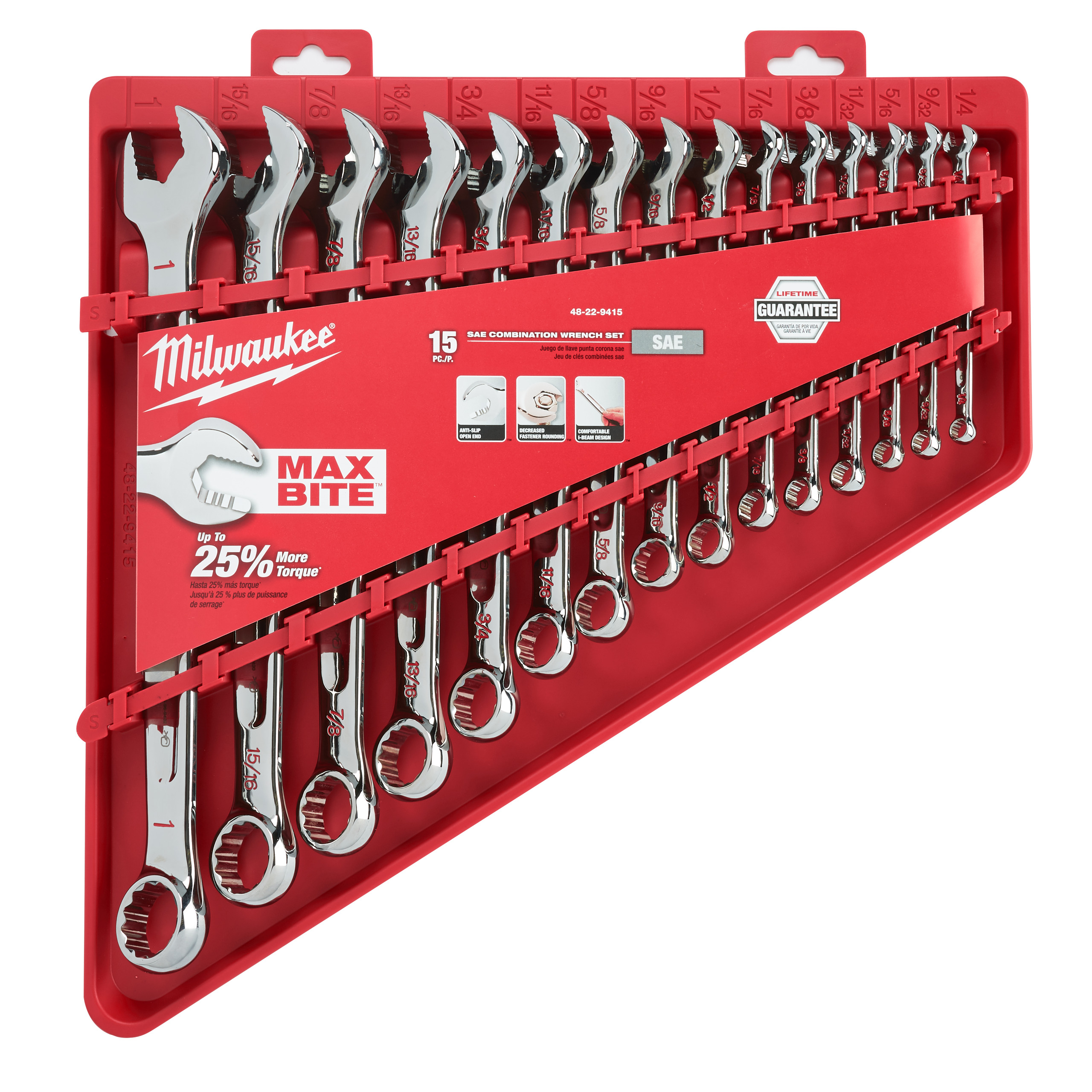 Juego de 15 llaves combinadas con carraca Imperial MAX BITE™