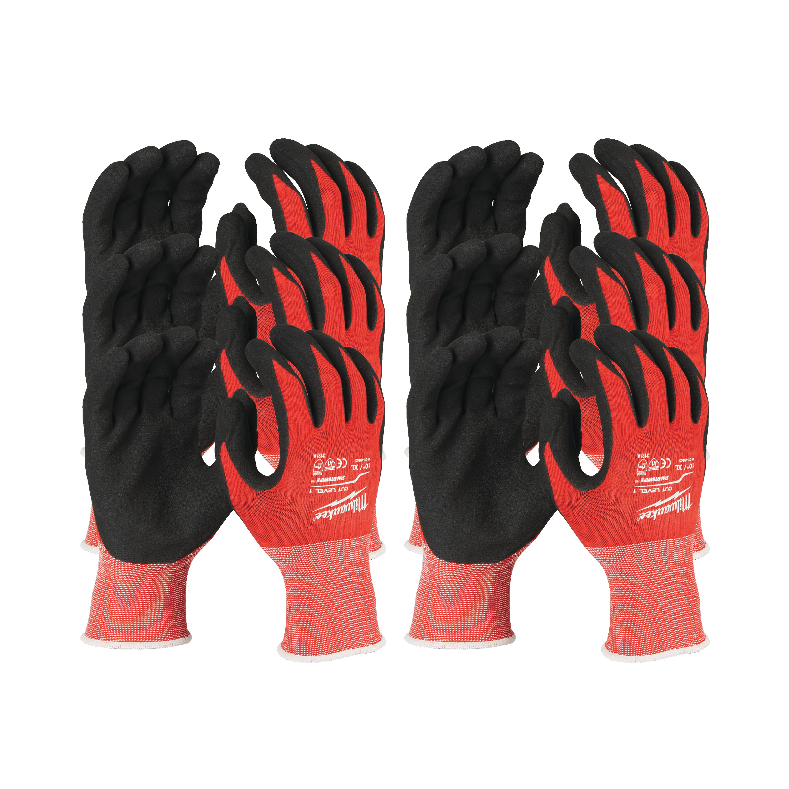 Pack de 12 pares de guantes anticorte de nitrilo Nivel A - XL/10