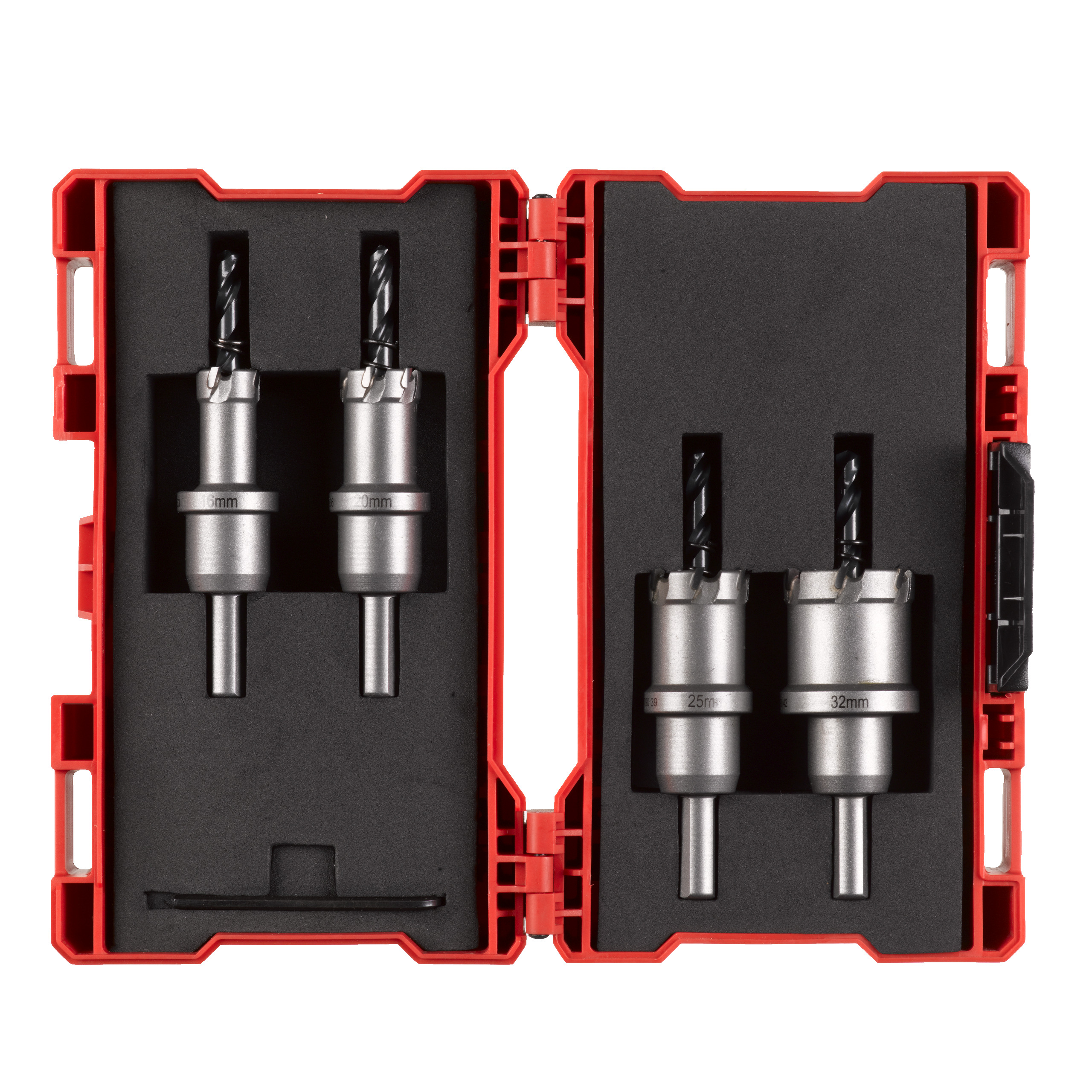 Estuche de 4 coronas metal duro para INOX
