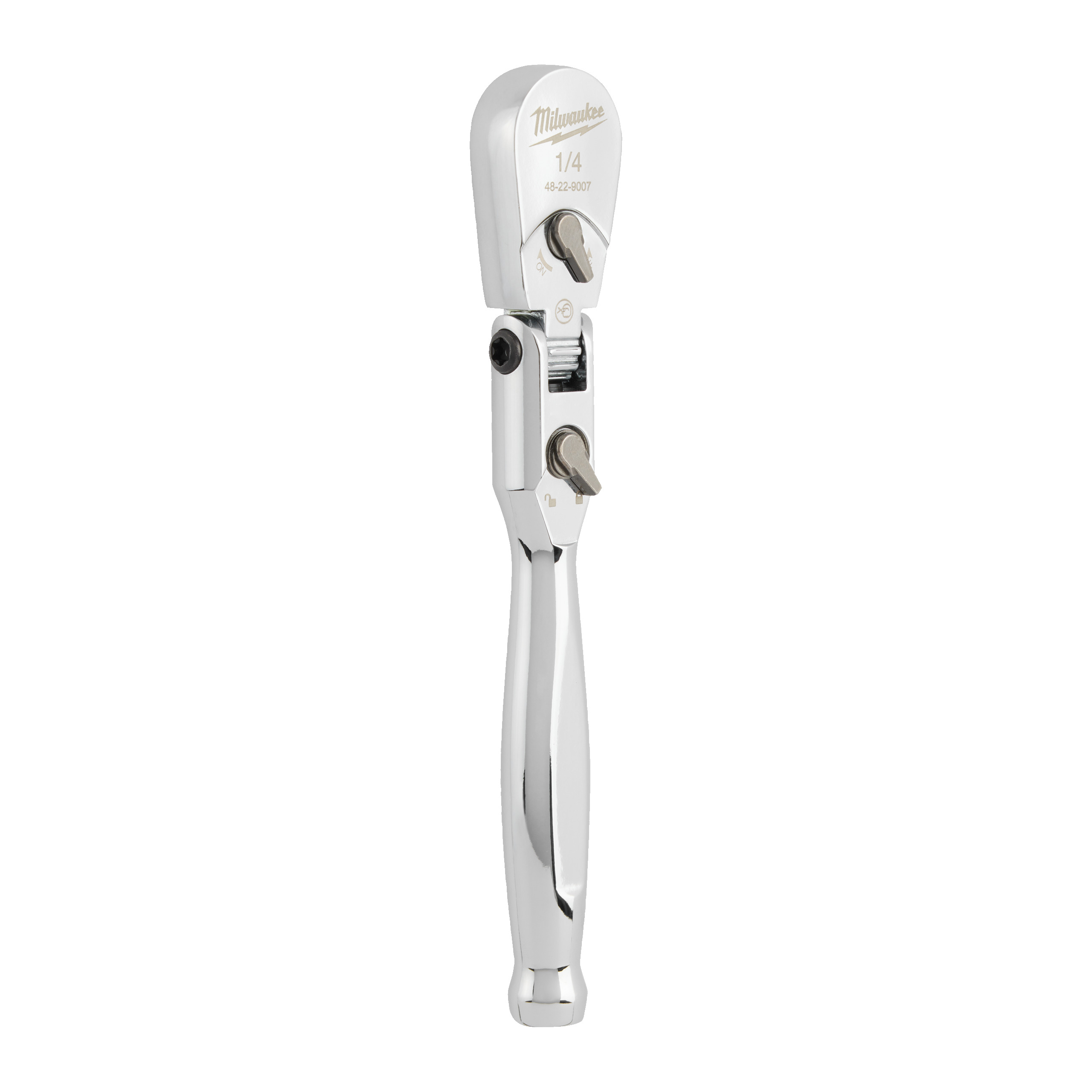 Carraca con cabeza flexible de ¼″ de 140mm