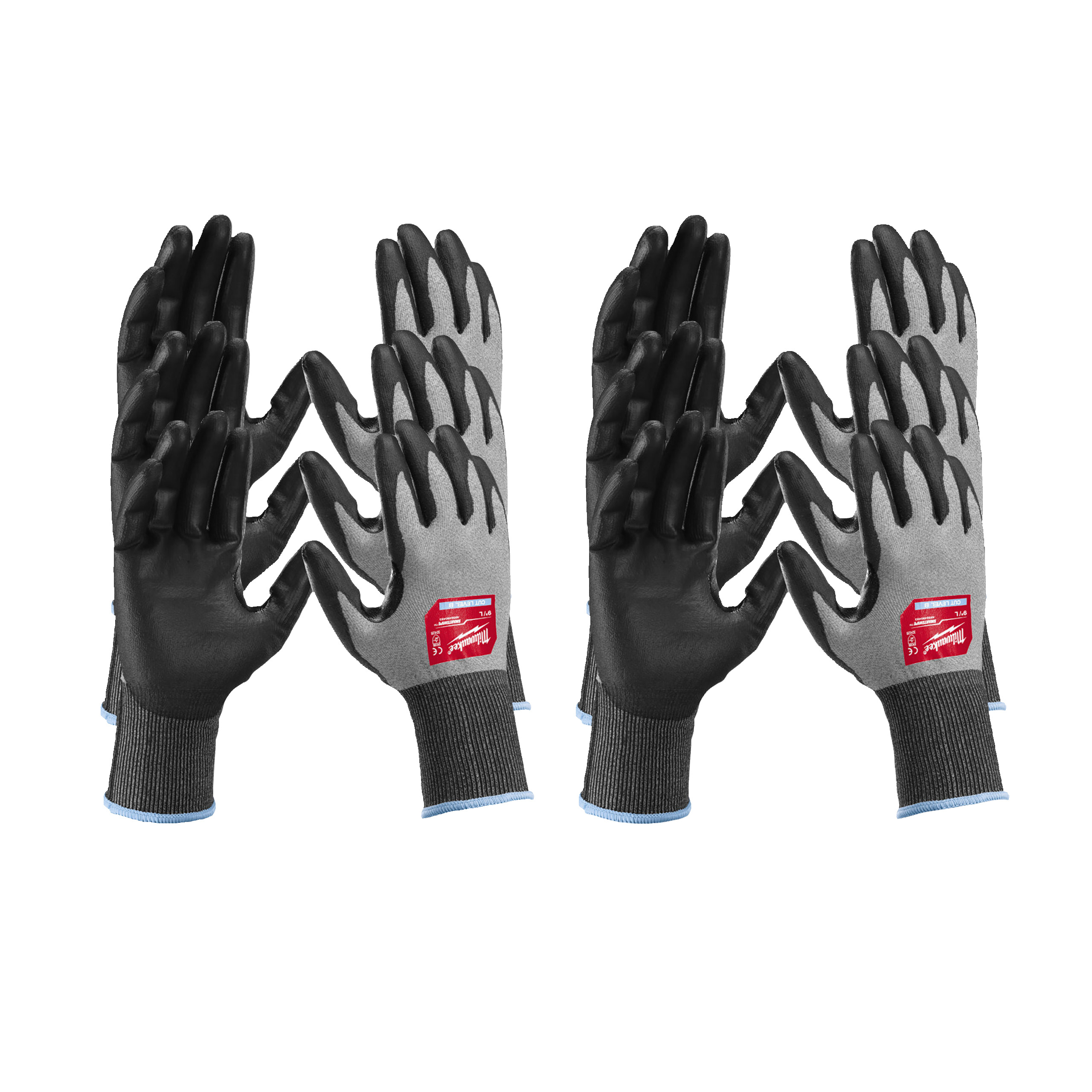 Pack de 12 pares de guantes anticorte de alta destreza Nivel B - M/8