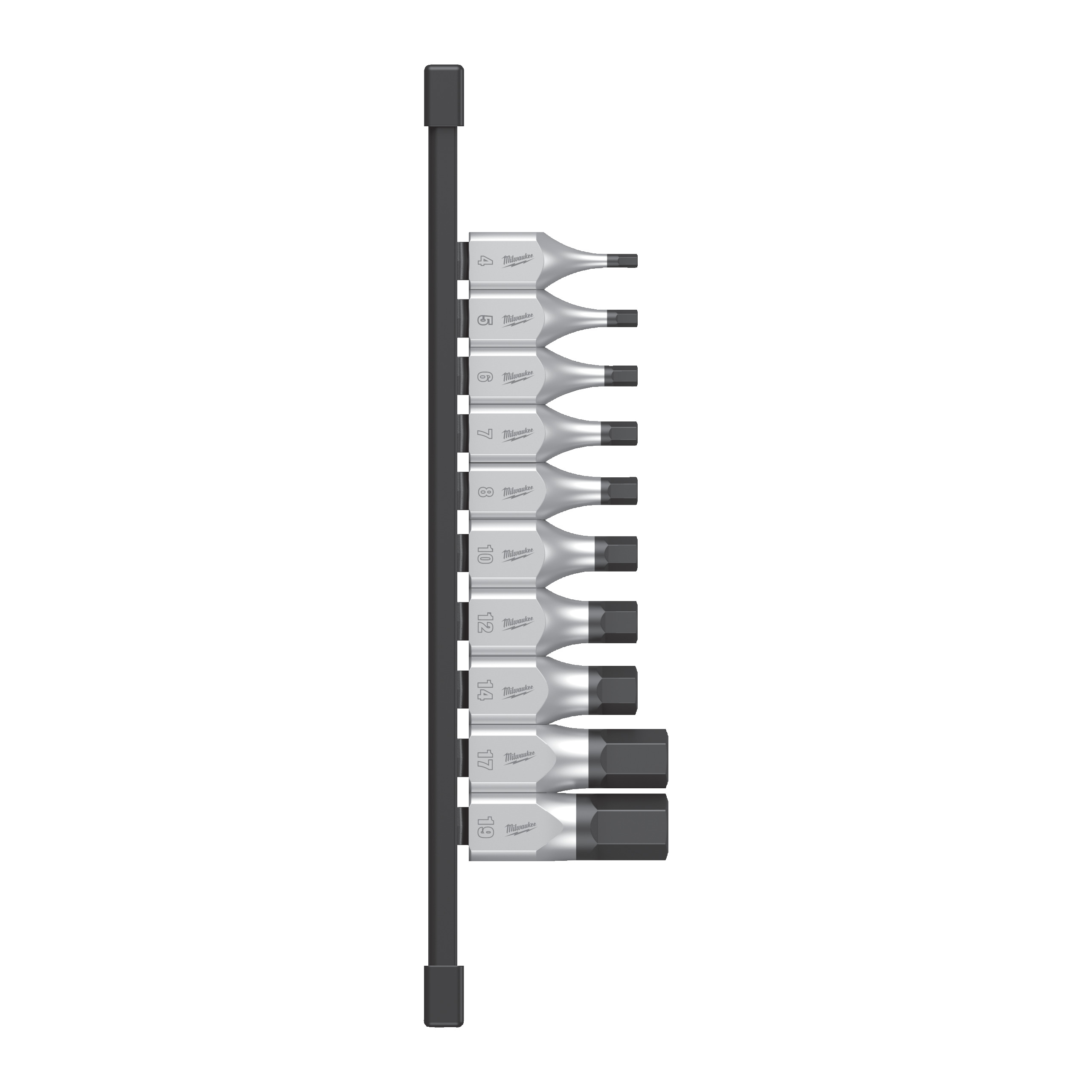 Juego de 10 vasos destornilladores de ½″ hex.