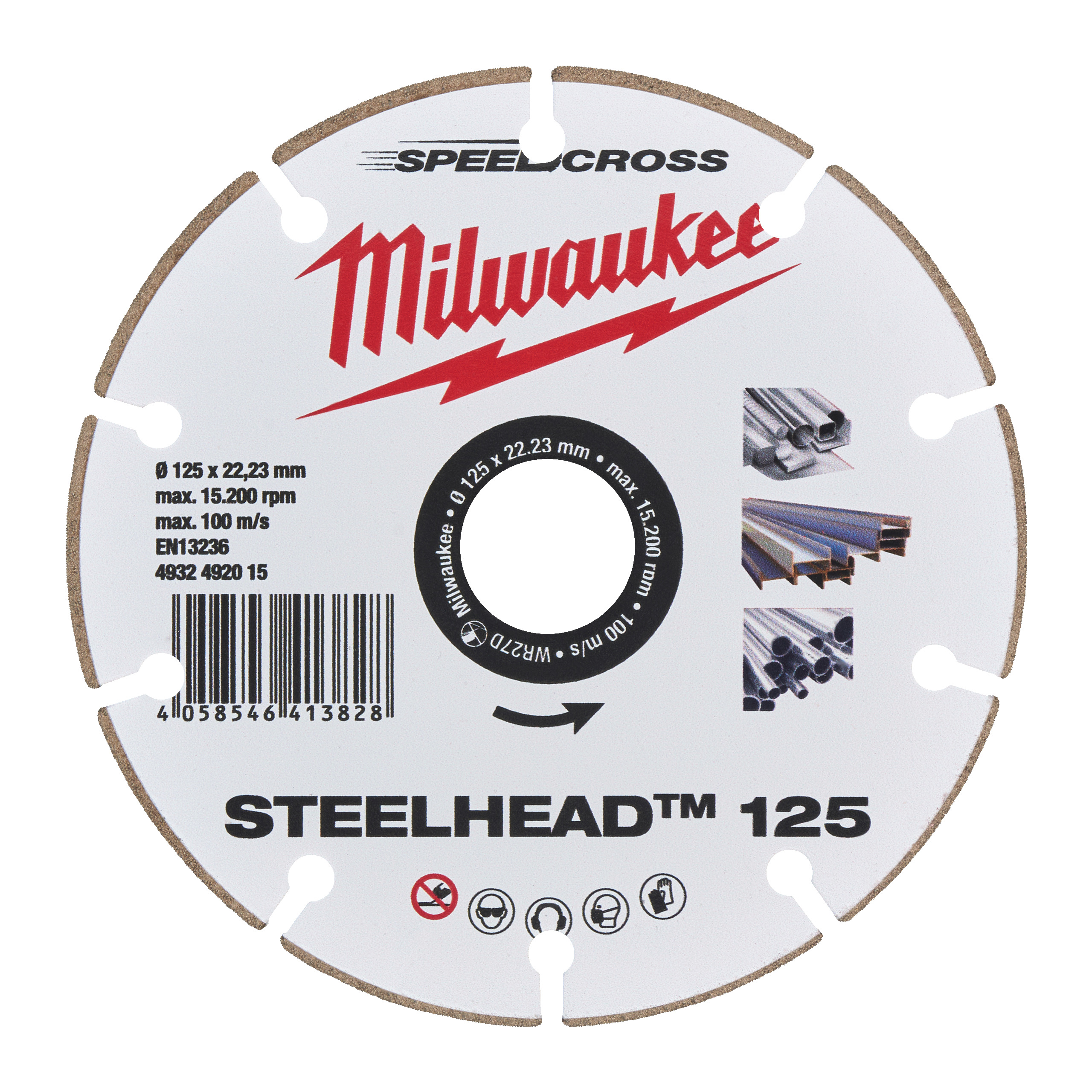 Disco diamante STEELHEAD™ 125mm corte de acero y acero inoxidable