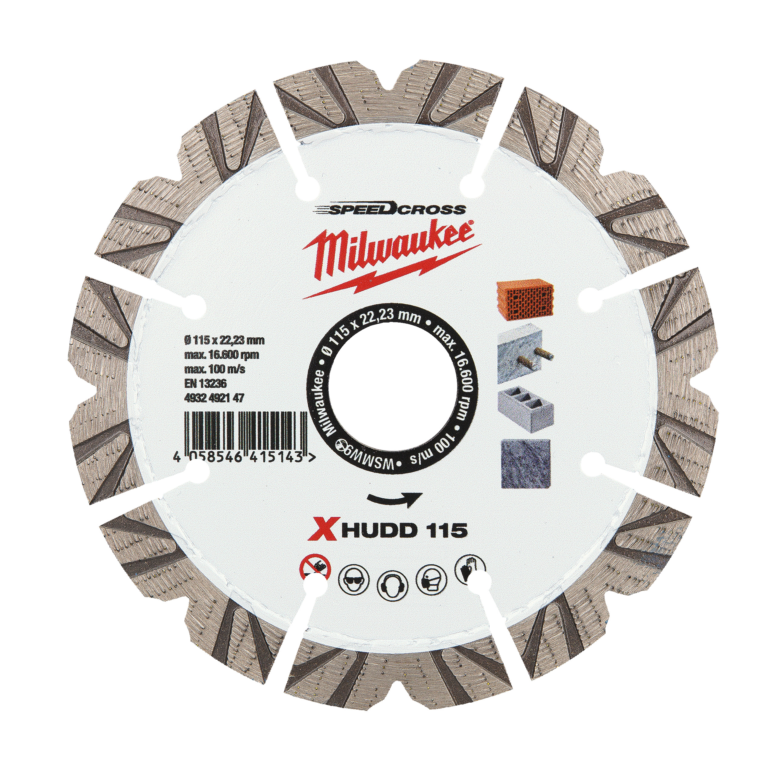 Disco diamante SPEEDCROSS EXTREME Mat.Duros - HUDD 115mm