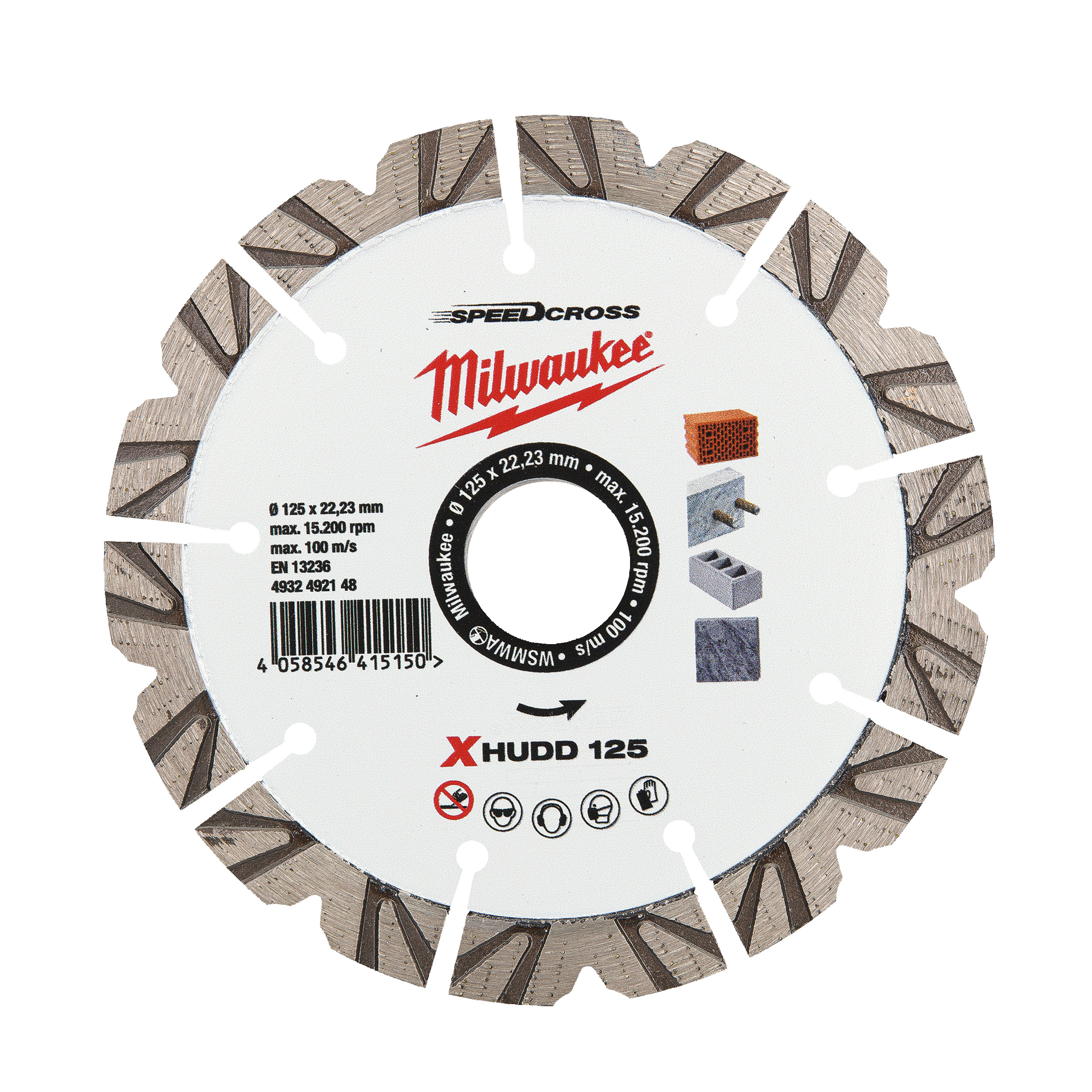 Disco diamante SPEEDCROSS EXTREME Mat.Duros - HUDD 125mm
