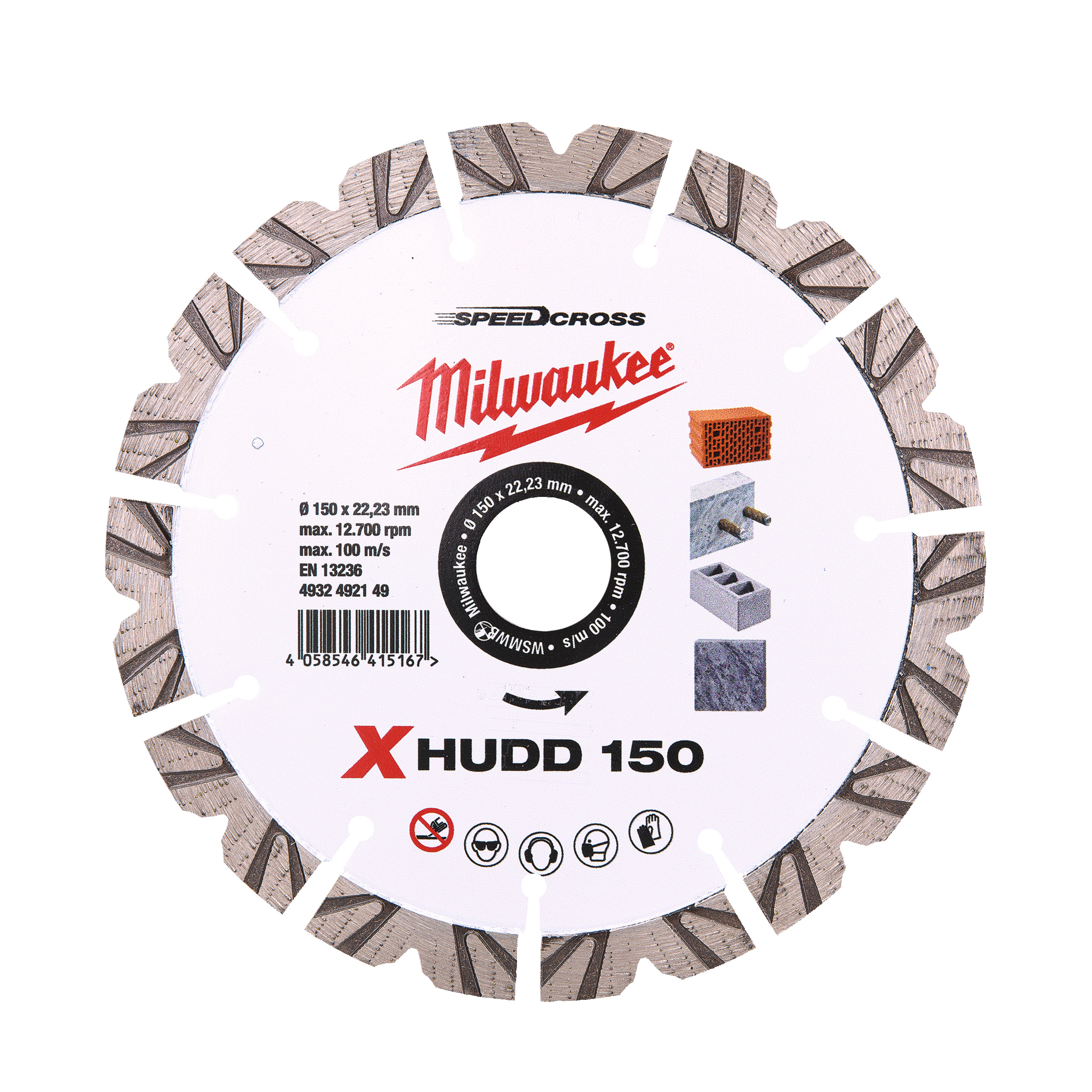 Disco diamante SPEEDCROSS EXTREME Mat.Duros - HUDD 150mm
