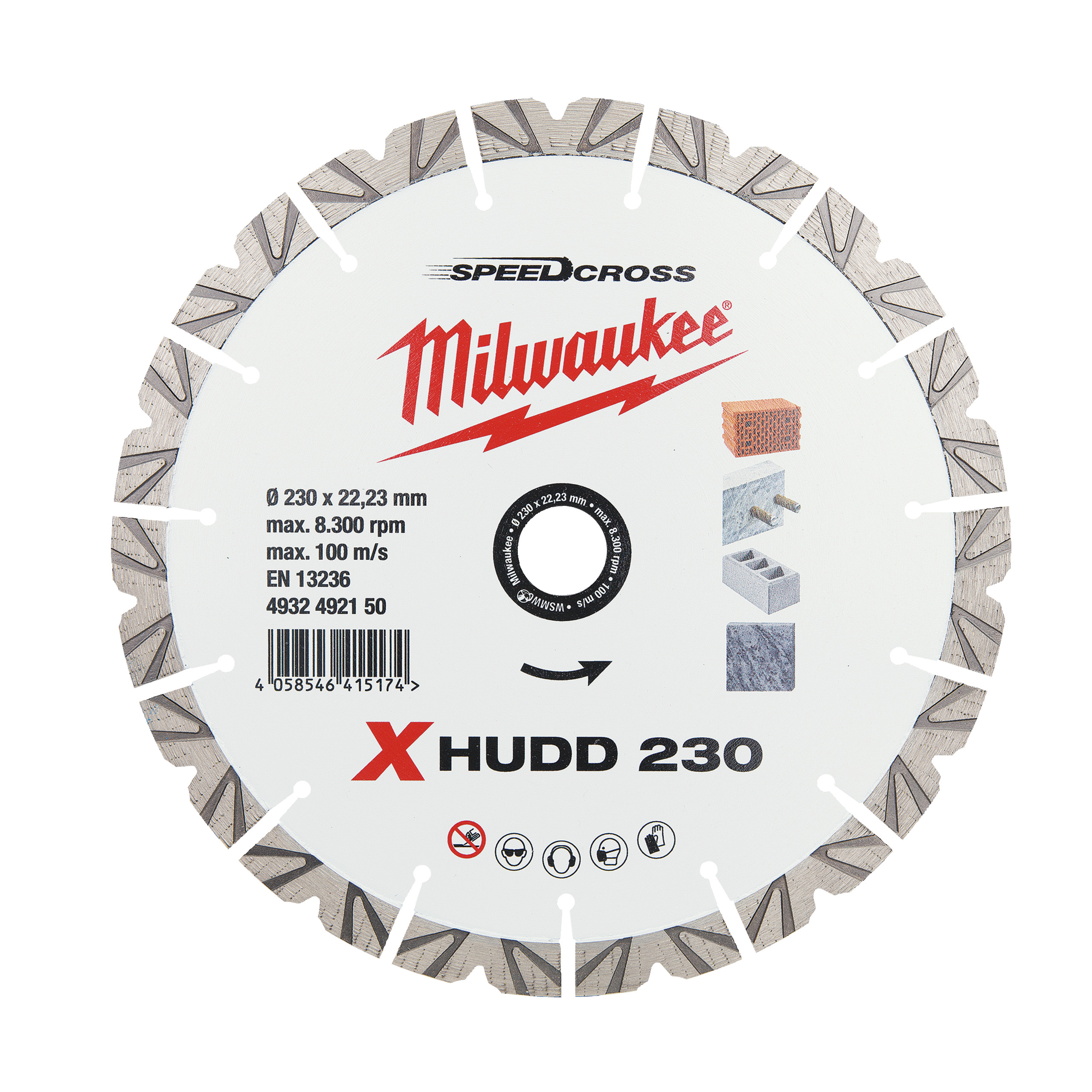 Disco diamante SPEEDCROSS EXTREME Mat.Duros - HUDD 230mm