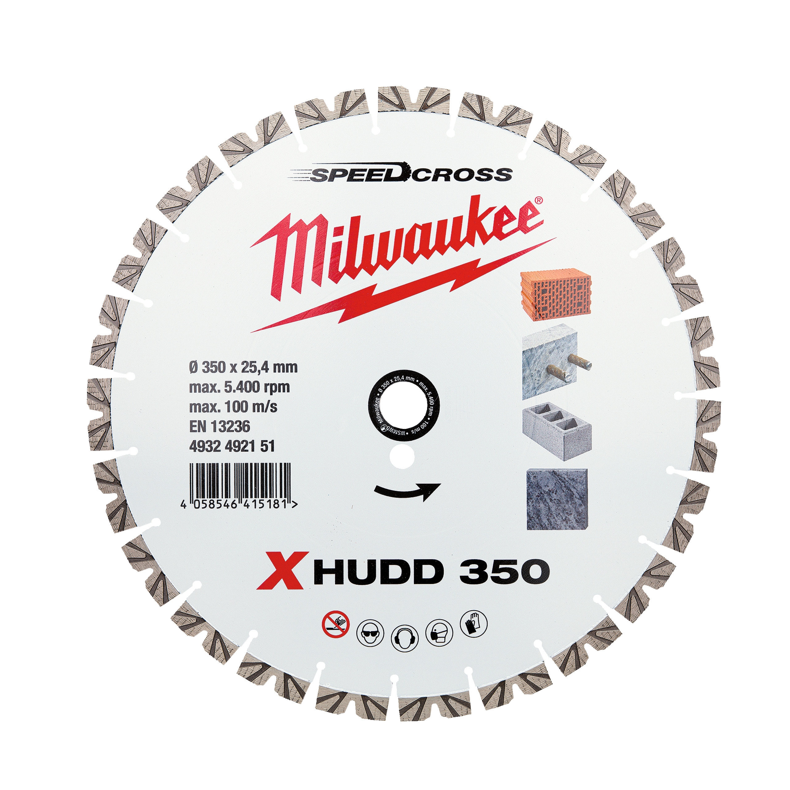 Disco diamante SPEEDCROSS EXTREME Mat.Duros - HUDD 350mm