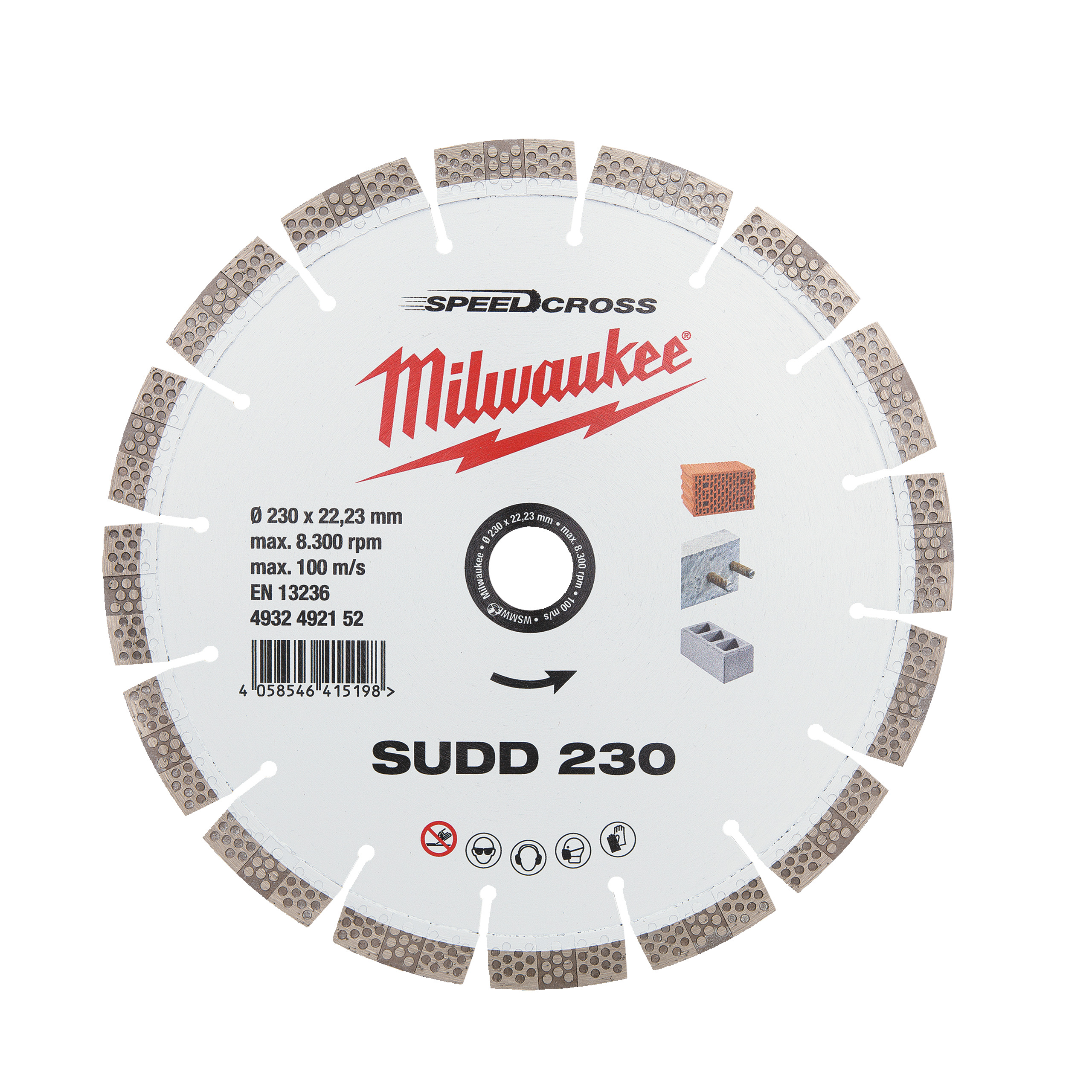 Disco diamante Speedcross silencioso - SUDD 230mm