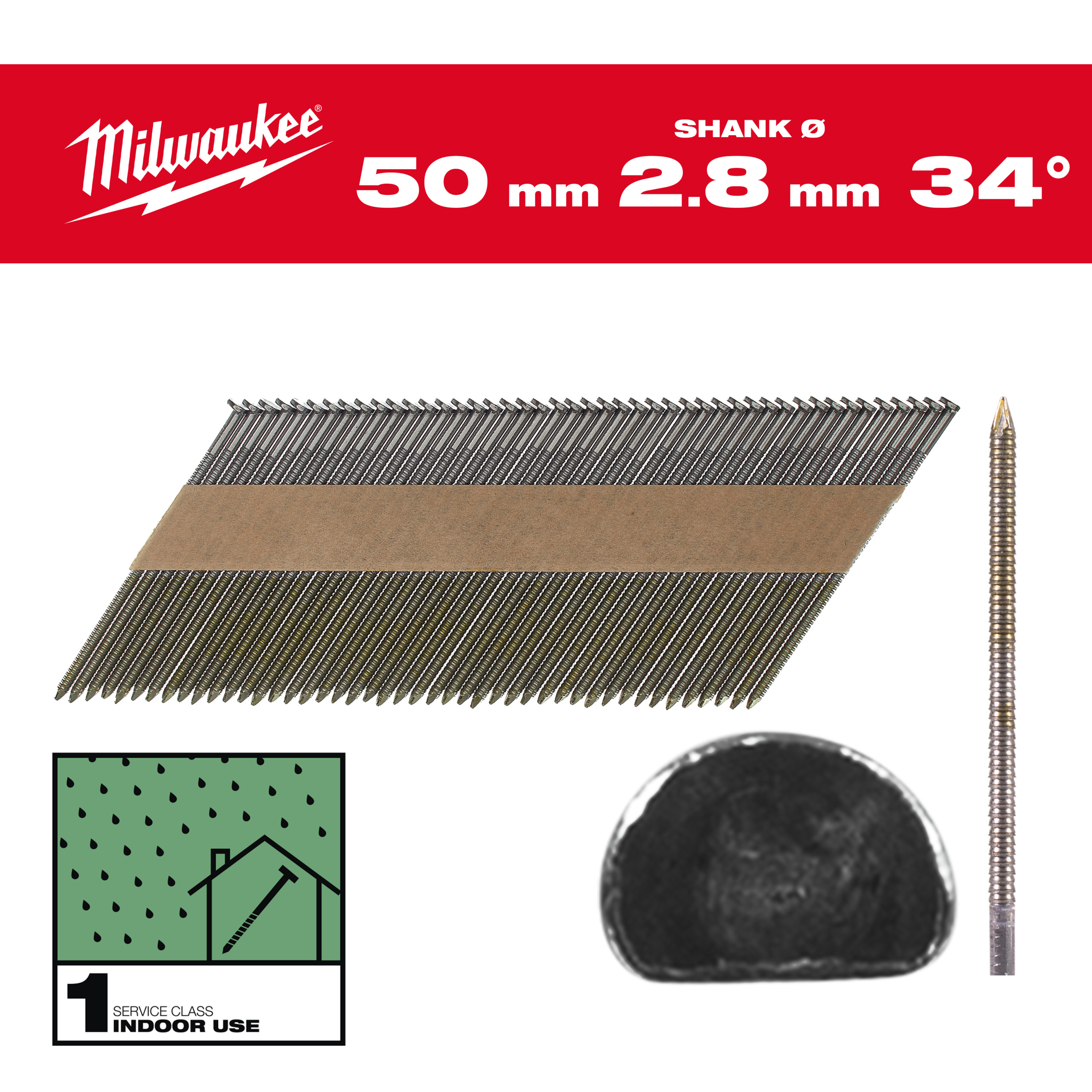 Clavos 34° -D- 7,4x2,9 50mm - 2.200uds