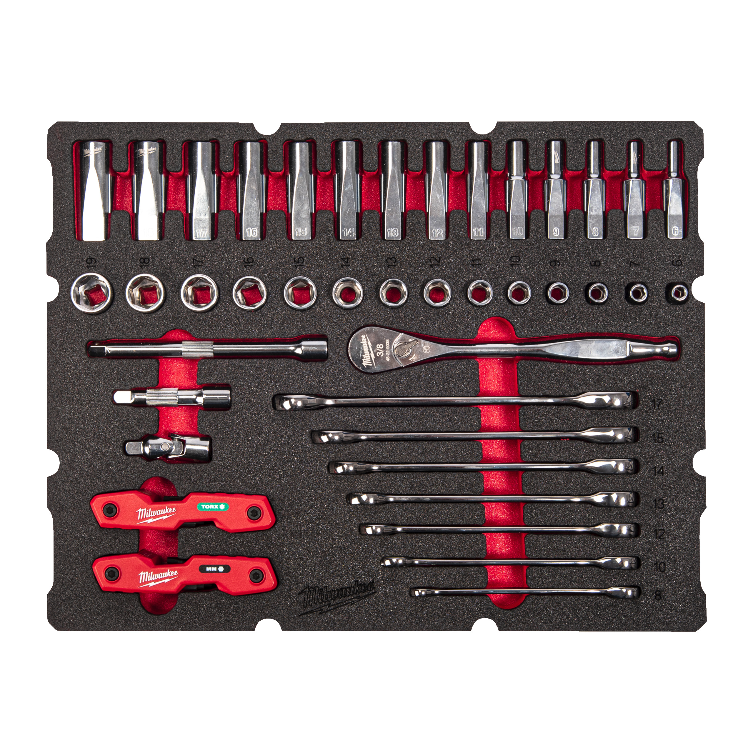 Espuma PACKOUT™ (llaves con carraca y carraca de 3/8")
