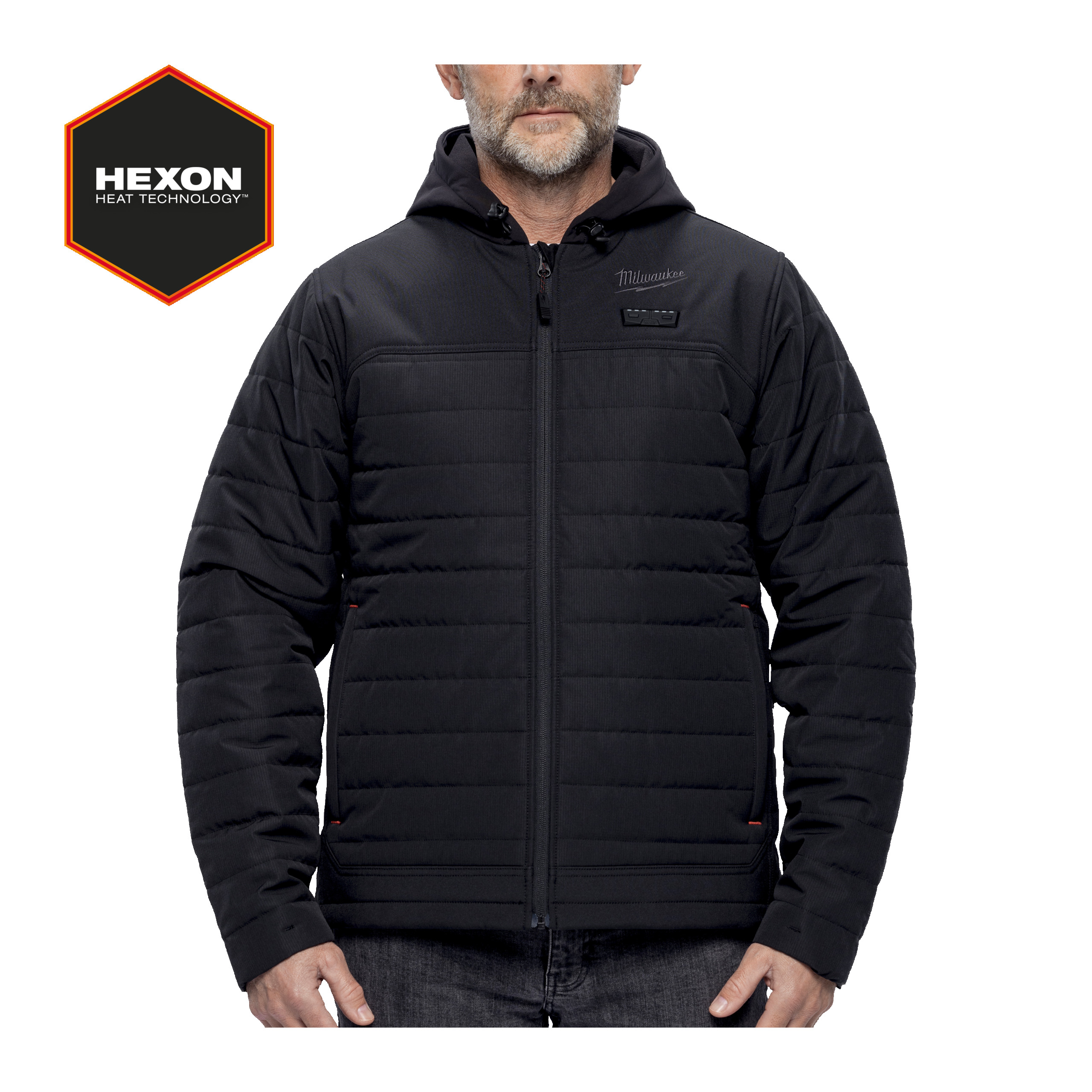 Chaqueta híbrida güateada calefactada M12™ negra, XL