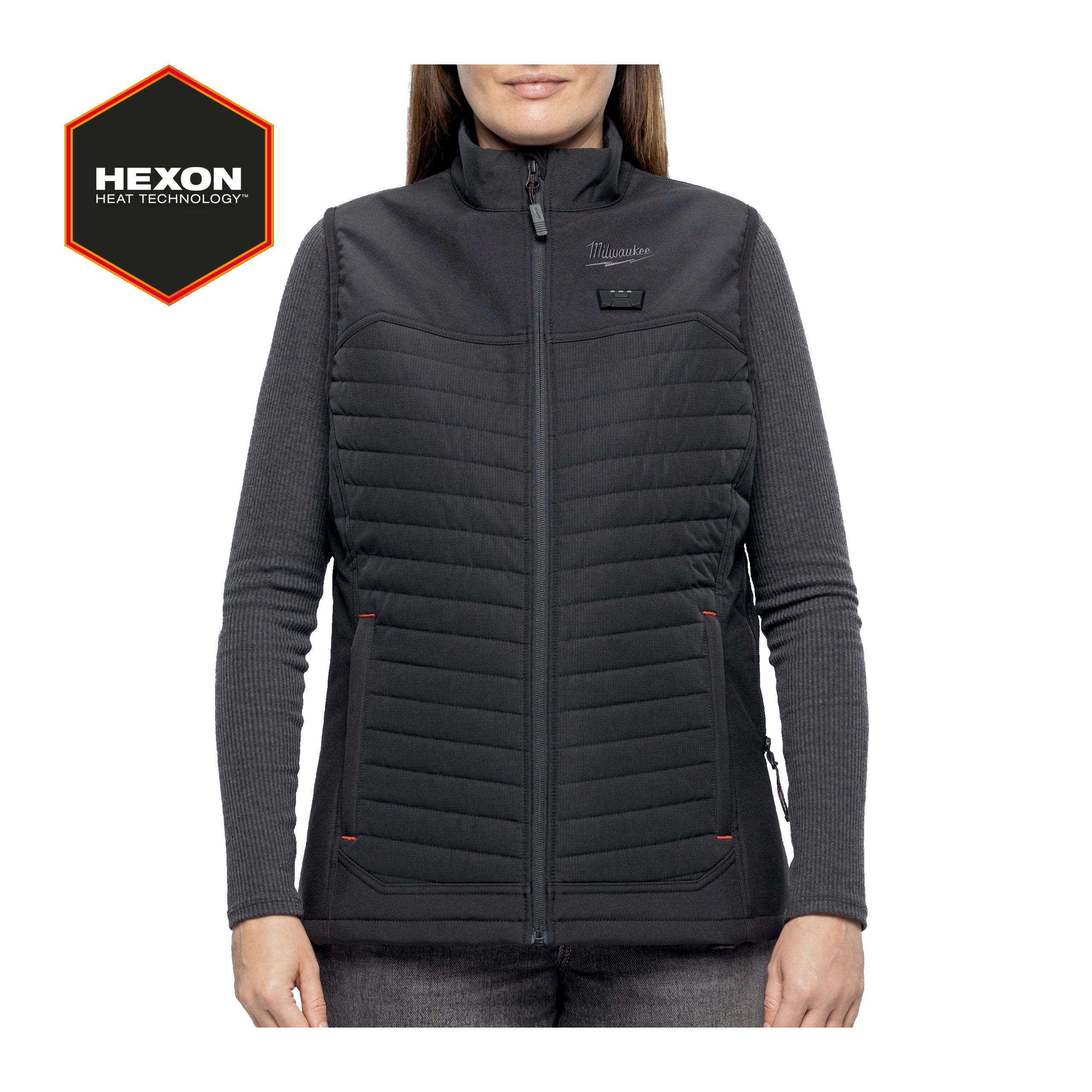 Chaleco híbrido güateado calefactado para mujer M12™ negro, L