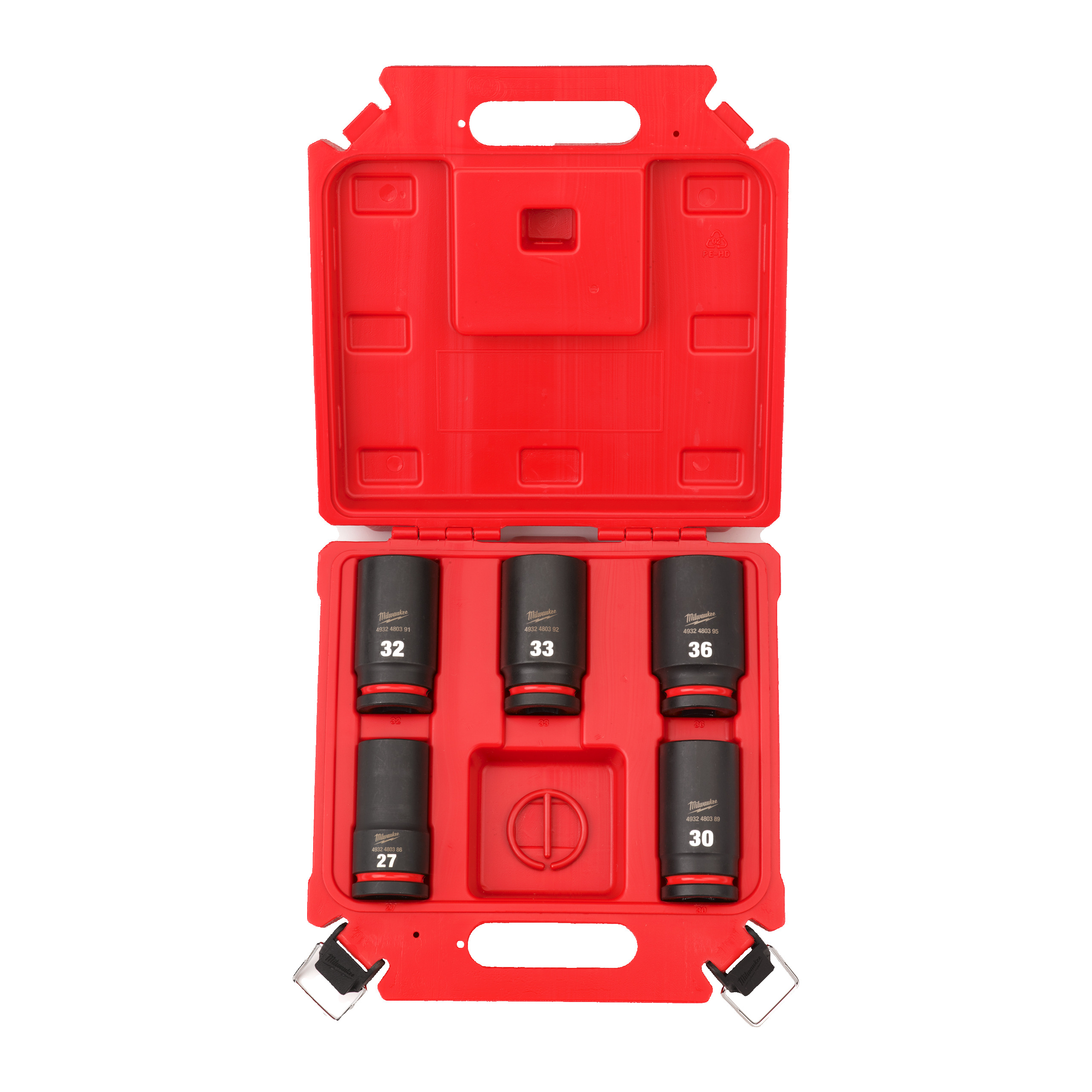 Juego de 5 vasos de impacto largos de ¾″ en maleta