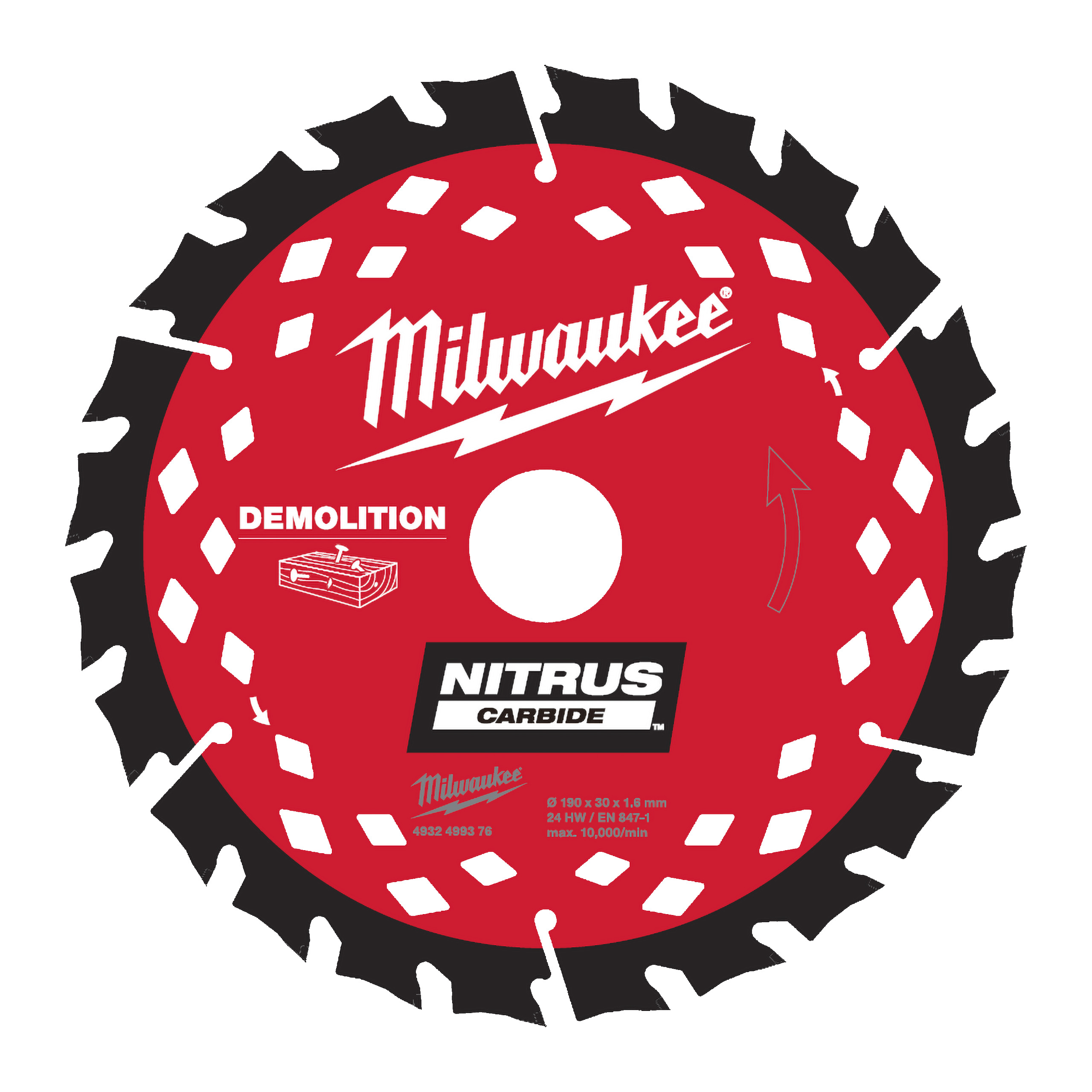 Disco de demolición Nitrus Carbide™ 190x30x24D