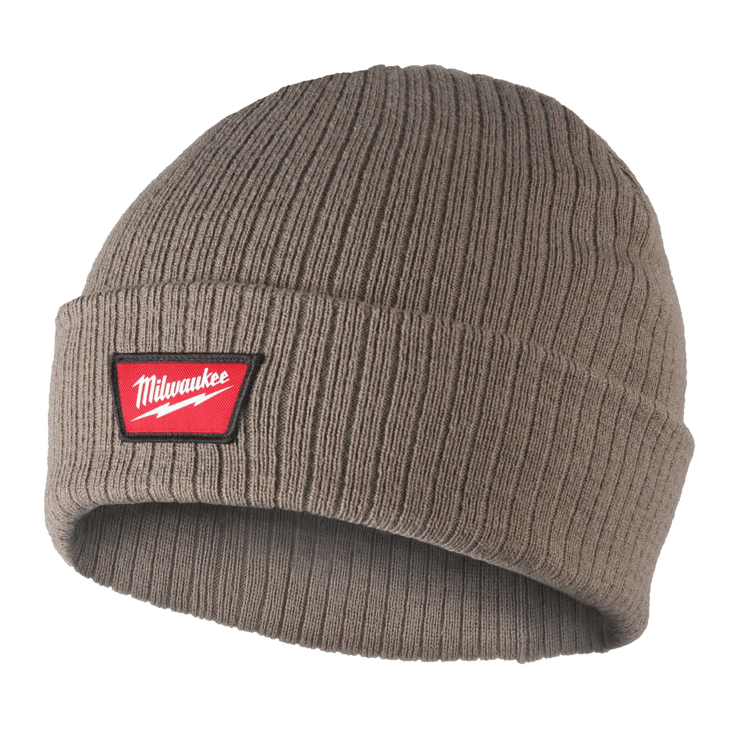 Gorro con dobladillo marrón