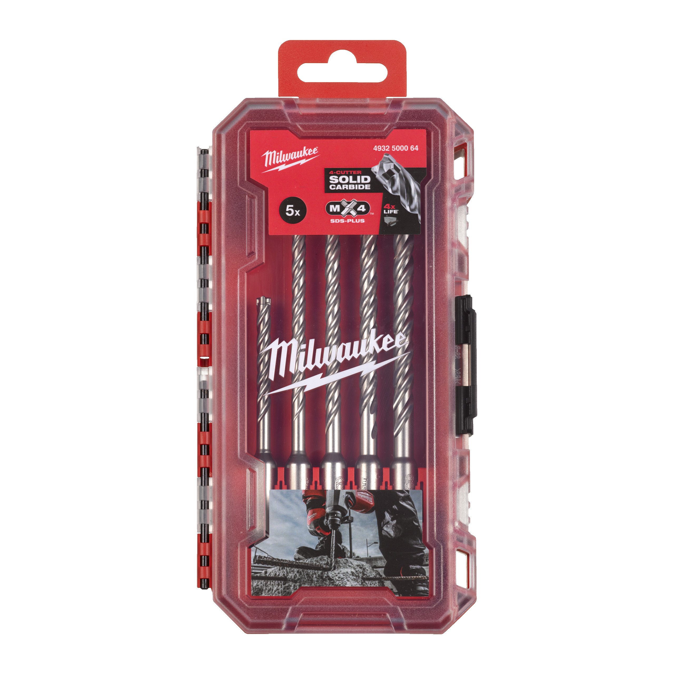 Estuche de 5 brocas SDS-Plus MX4™