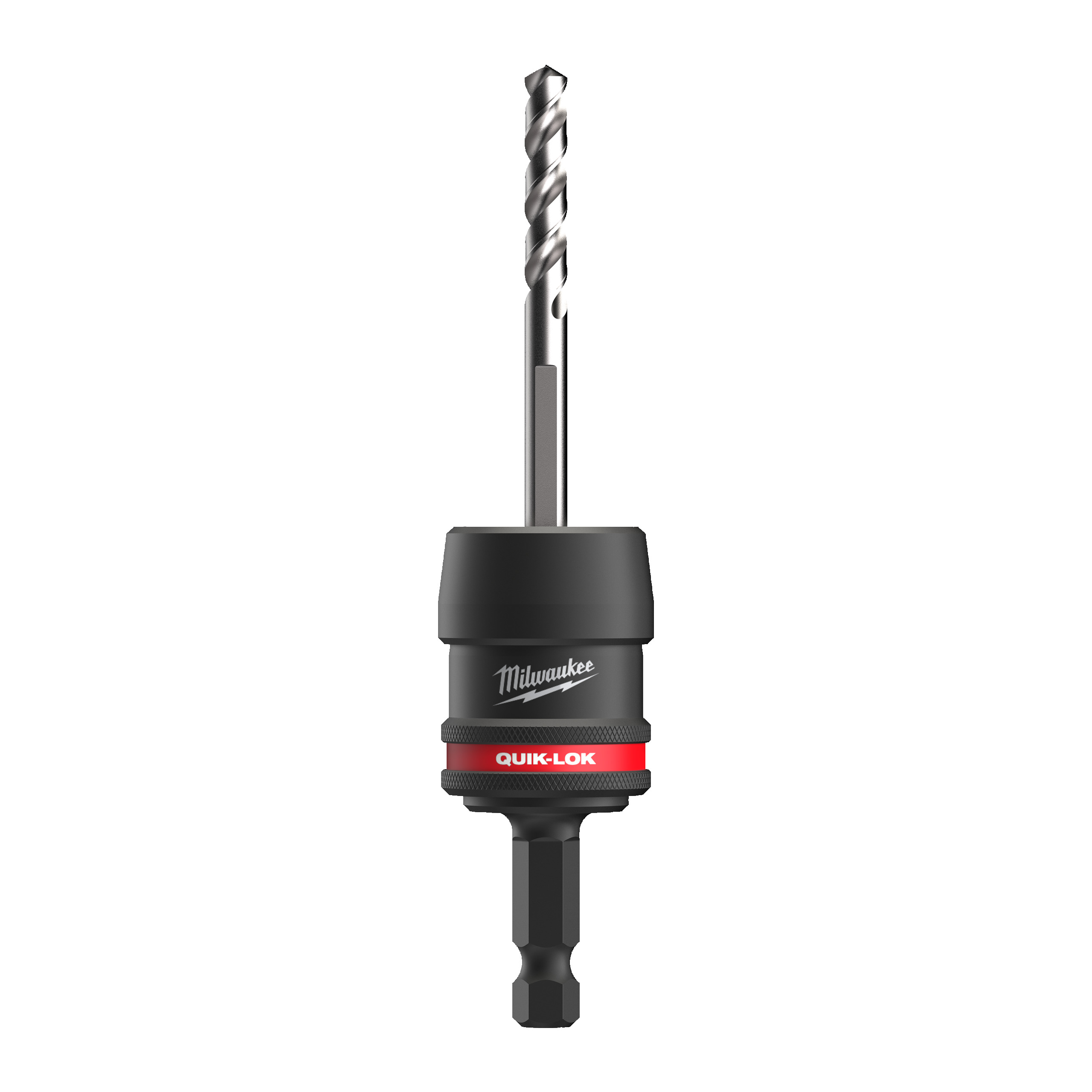 Husillo rápido QUIK-LOK™⅜″ / 9,5mm Hex. Suministrado con broca piloto, 2 adaptadores S y llave hex. ⅛″