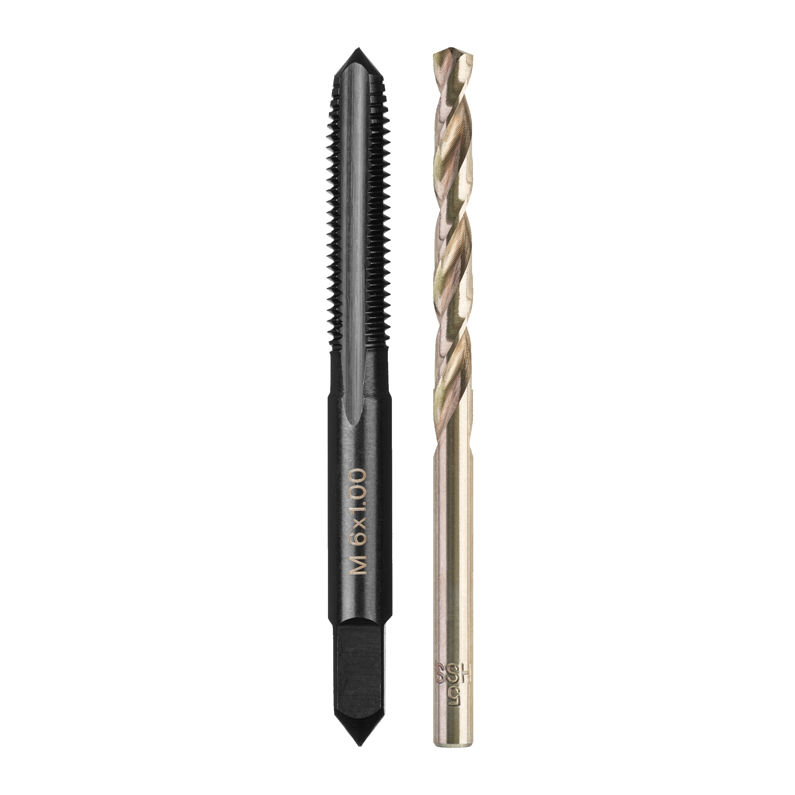 Juego de macho de roscar M6x1mm y broca de 5mm