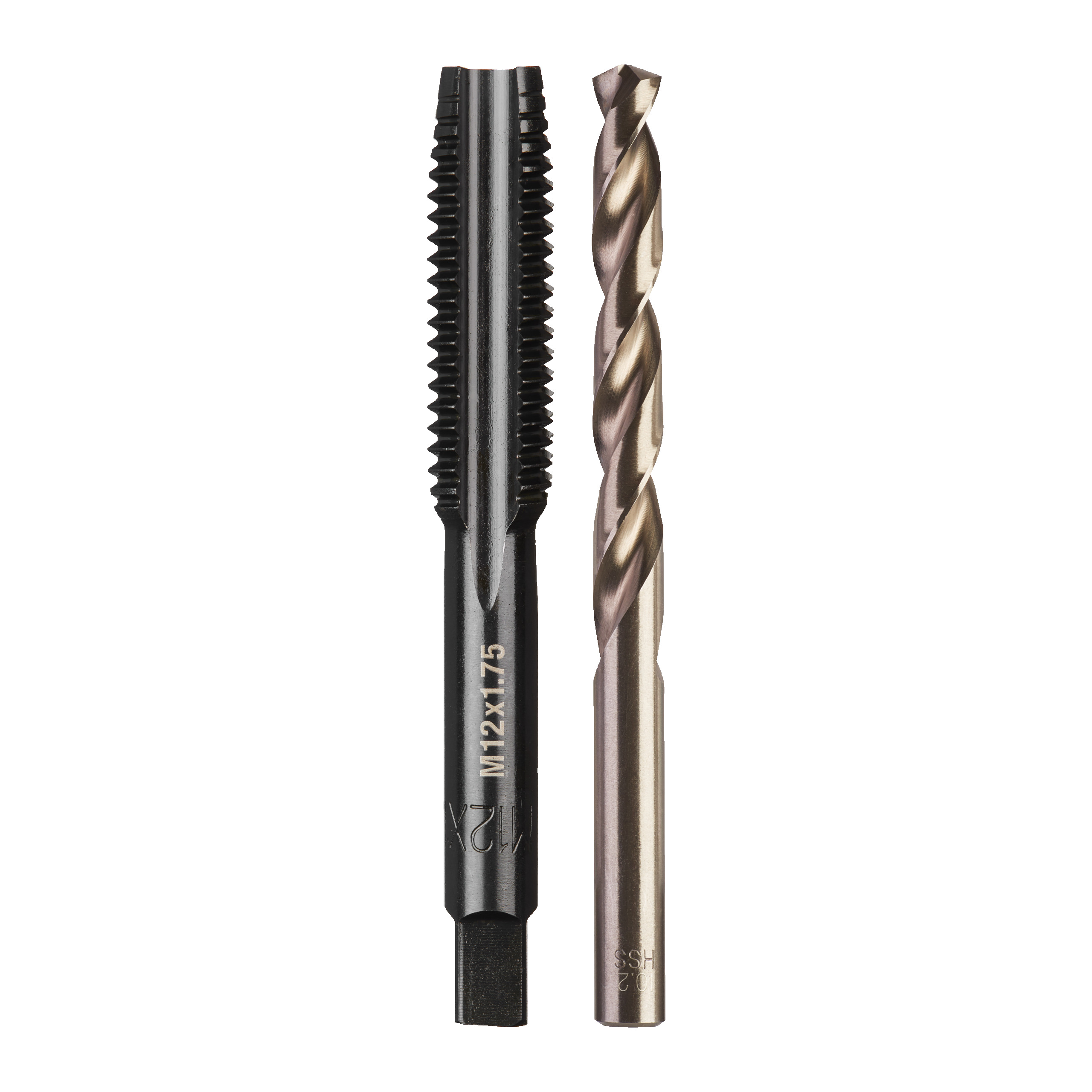 Juego de macho de roscar M12x1,75mm y broca de 10,2mm