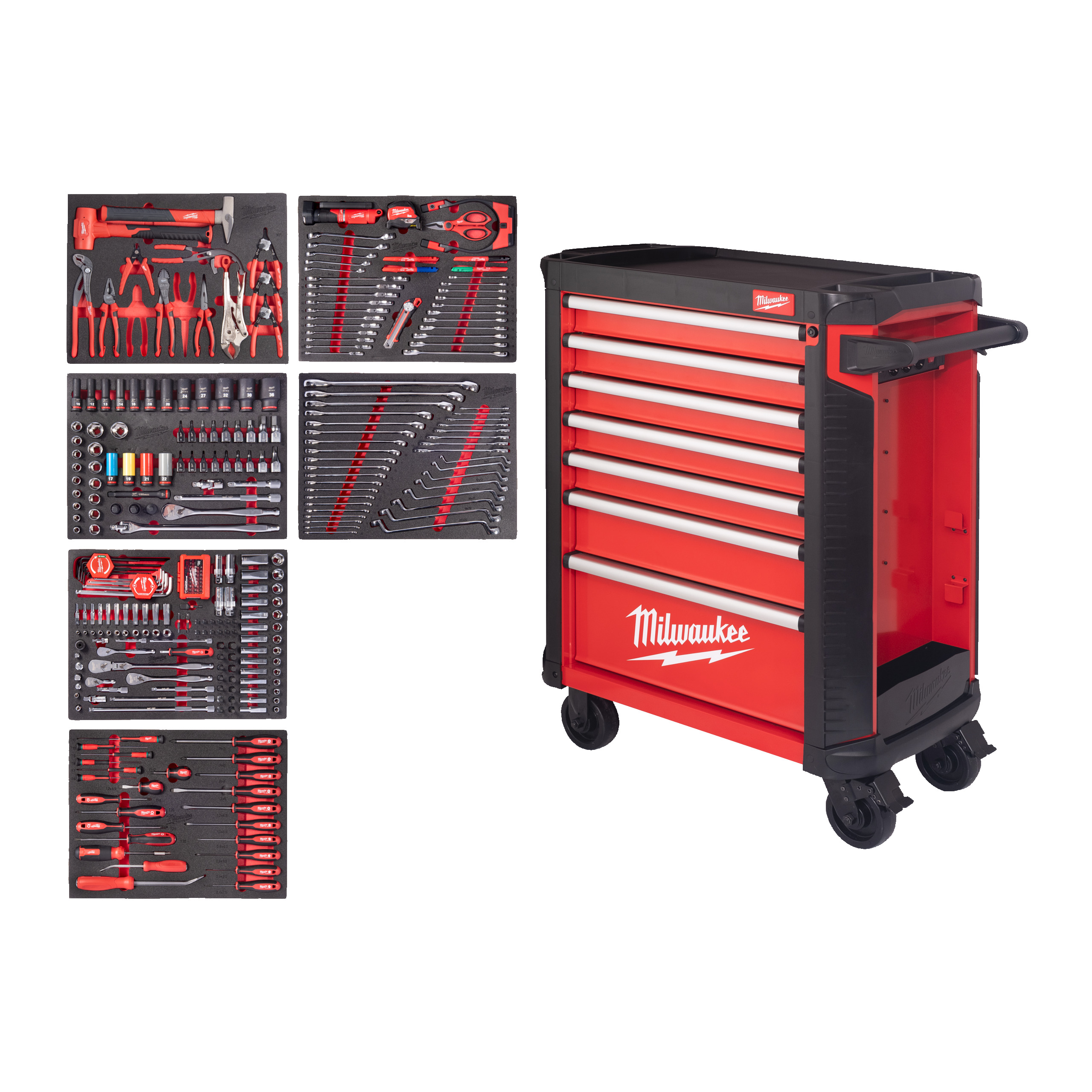 Carro de herramientas TOOLGUARD™ de 78cm profesional para mantenimiento industrial 337pcs