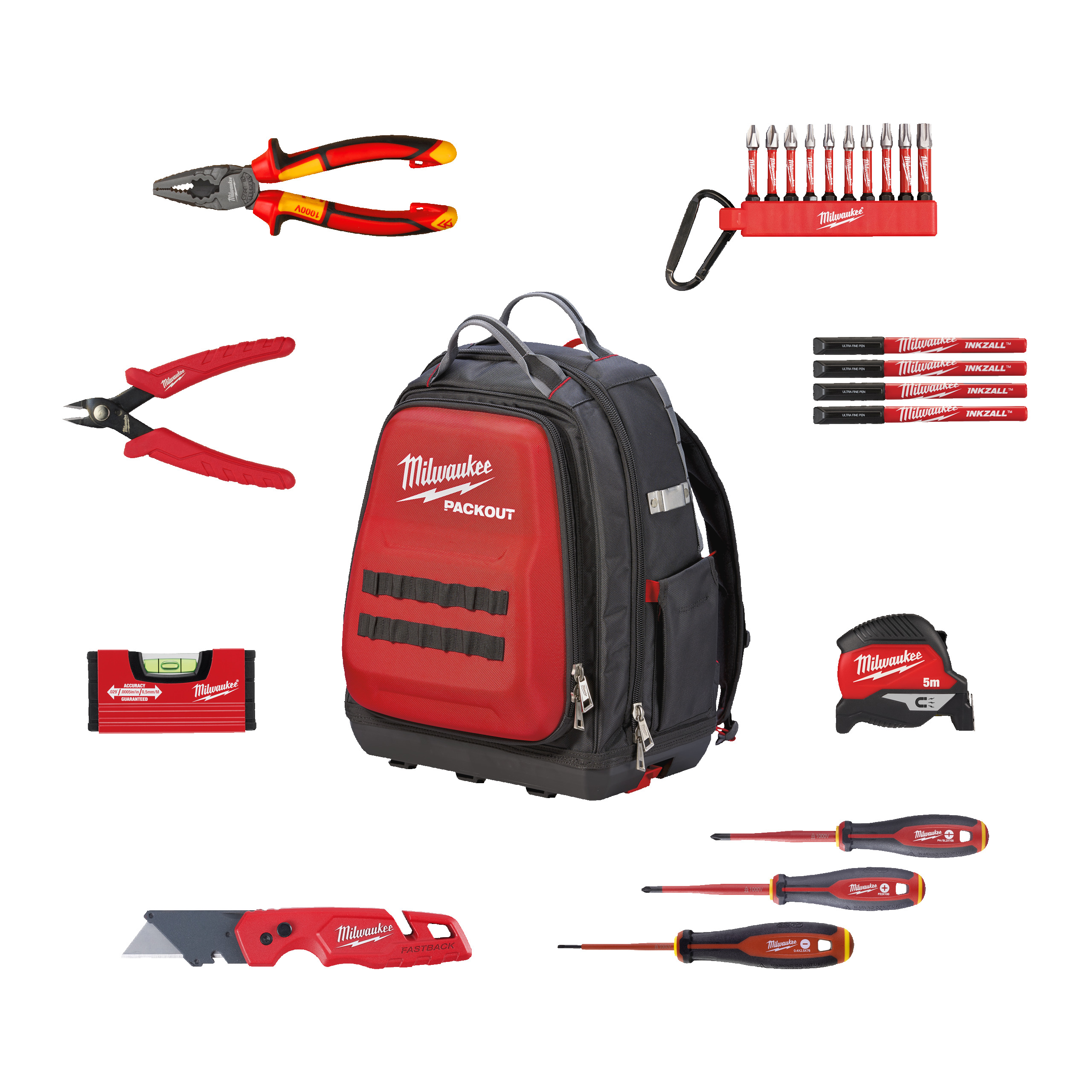 Kit electricista 23pcs en mochila PACKOUT™