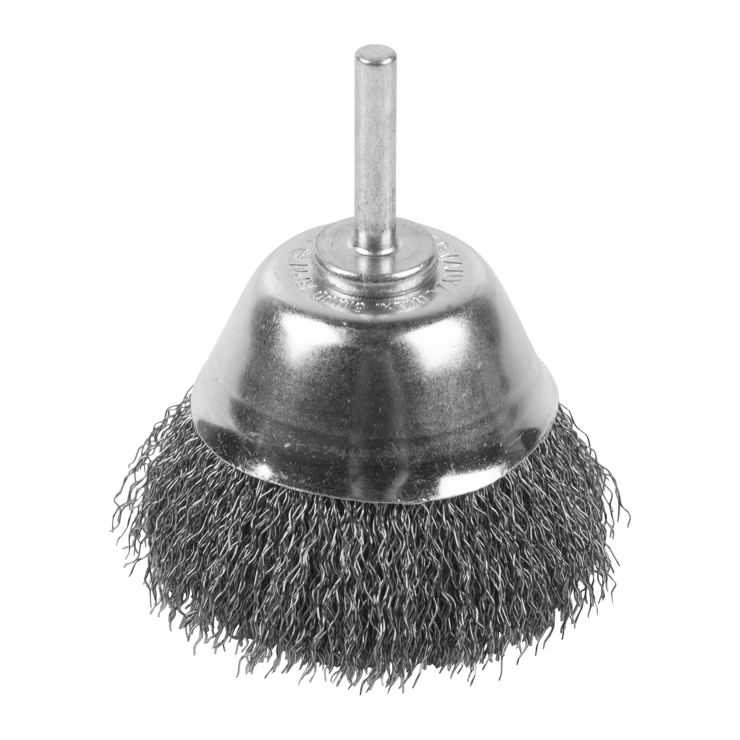 Cepillo Alambre de copa ondulado 6mm 70x25 acero 0,3mm - 2uds