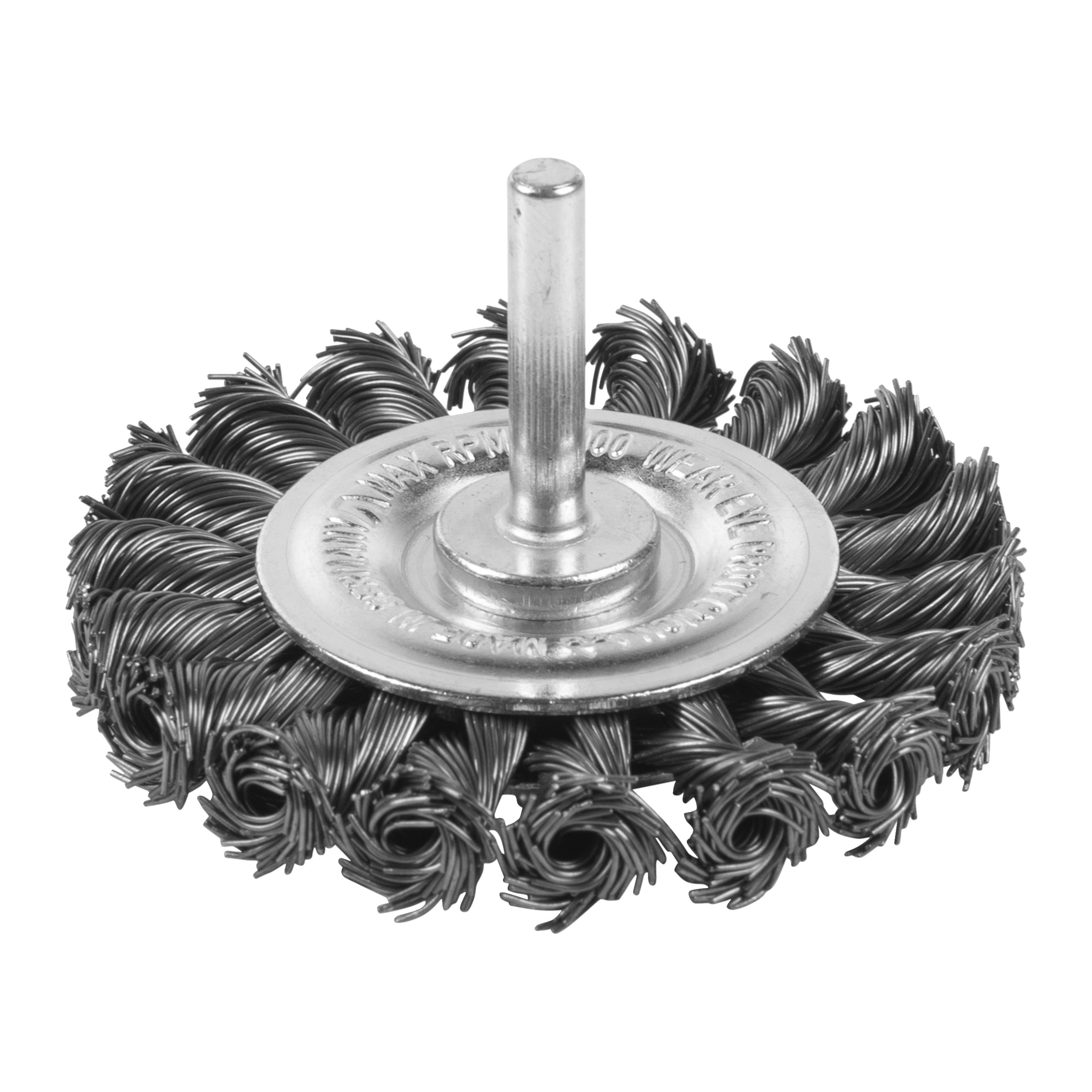 Cepillo Alambre circular trenzado 6mm 75x12 acero 0,5mm - 3uds