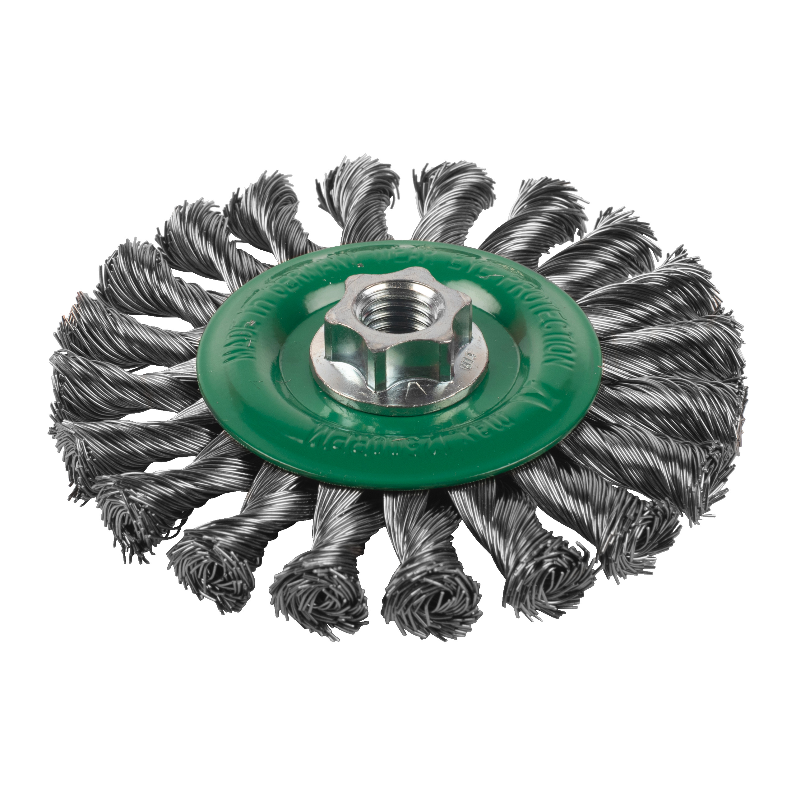 Cepillo Alambre circular trenzado M14 115x14 acero INOX. 0,5mm