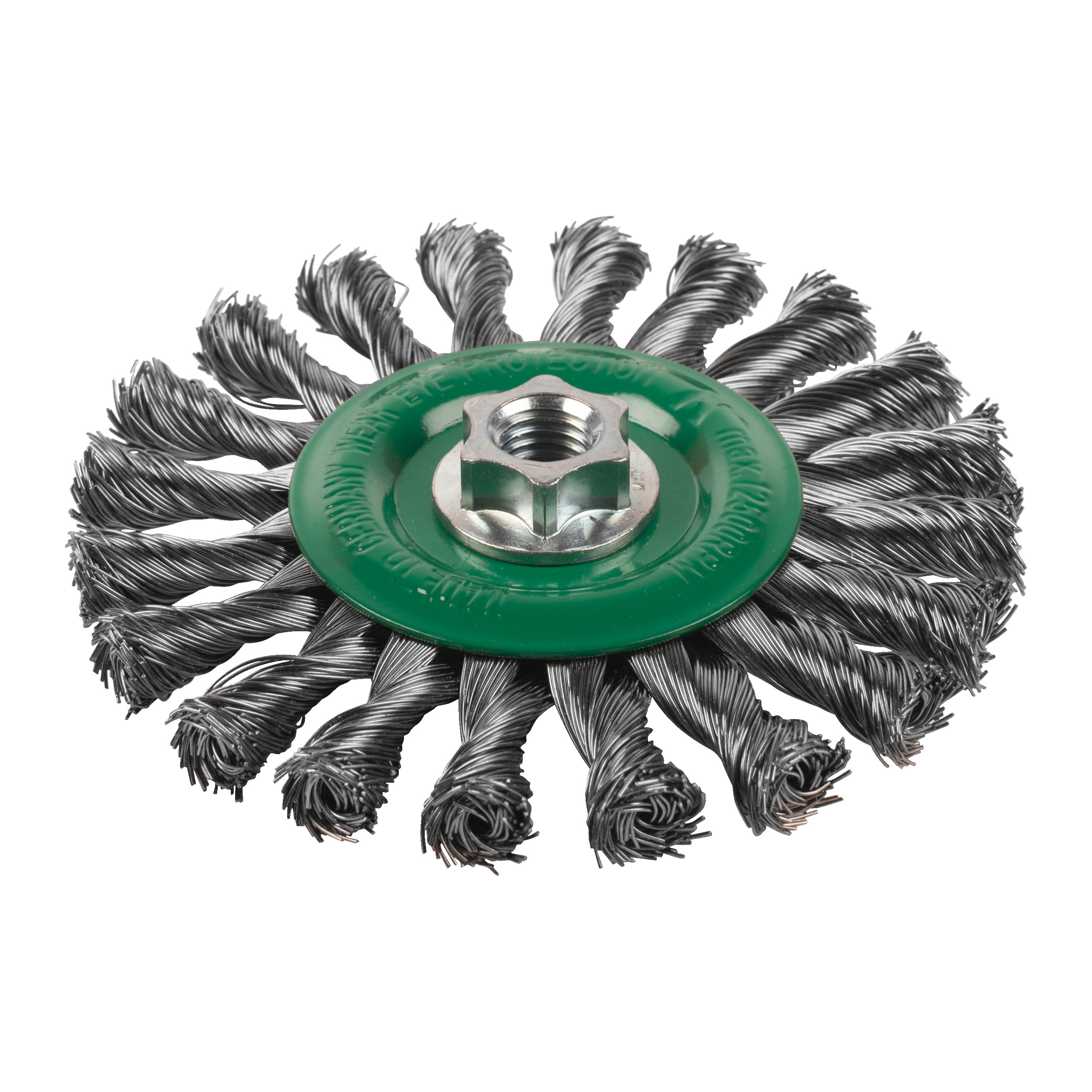 Cepillo Alambre circular trenzado M14 125x14 acero INOX. 0,5mm