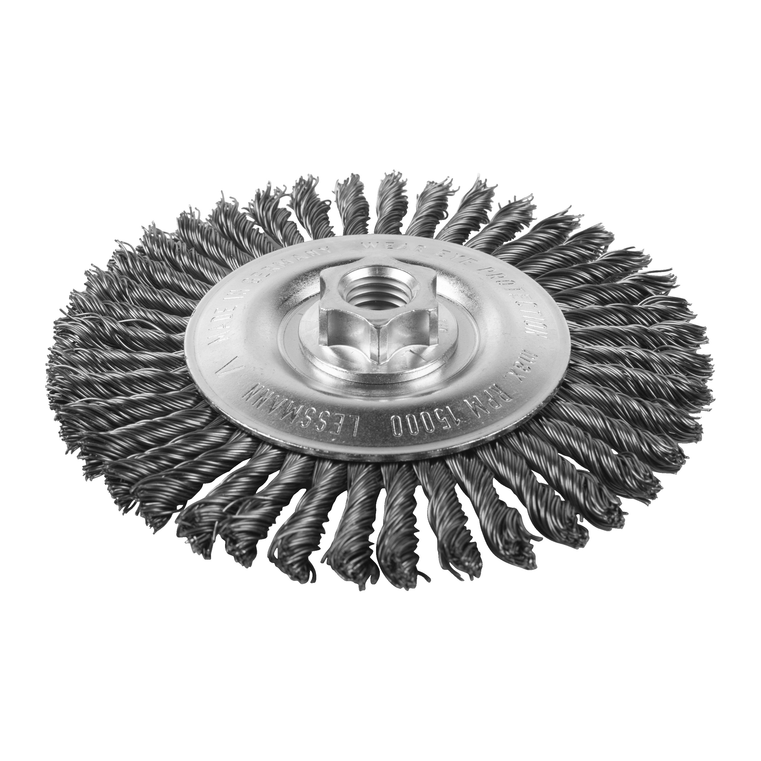 Cepillo Alambre circular trenzado M14 125x6 acero 0,5mm