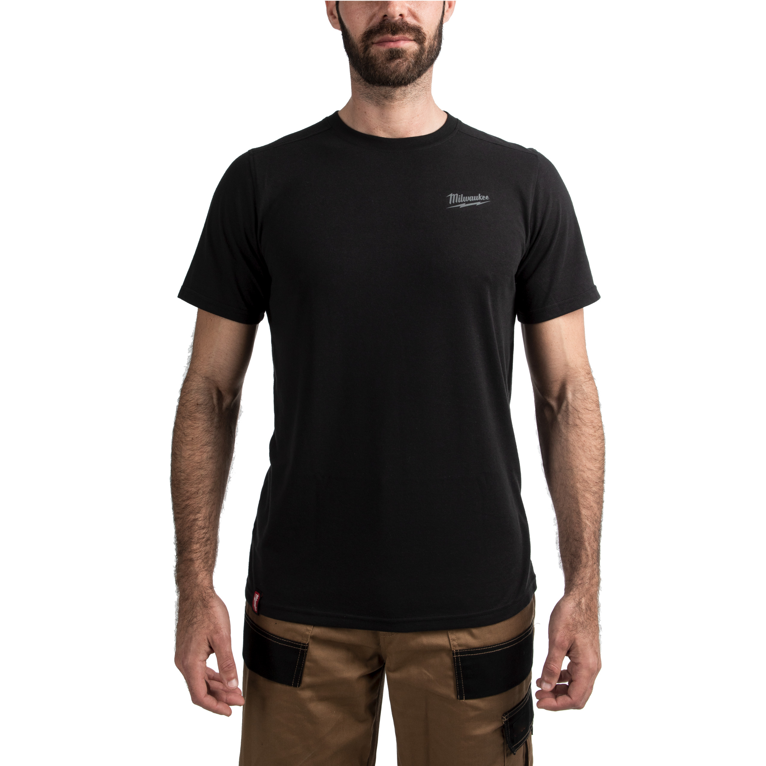 Camiseta híbrida de manga corta negra