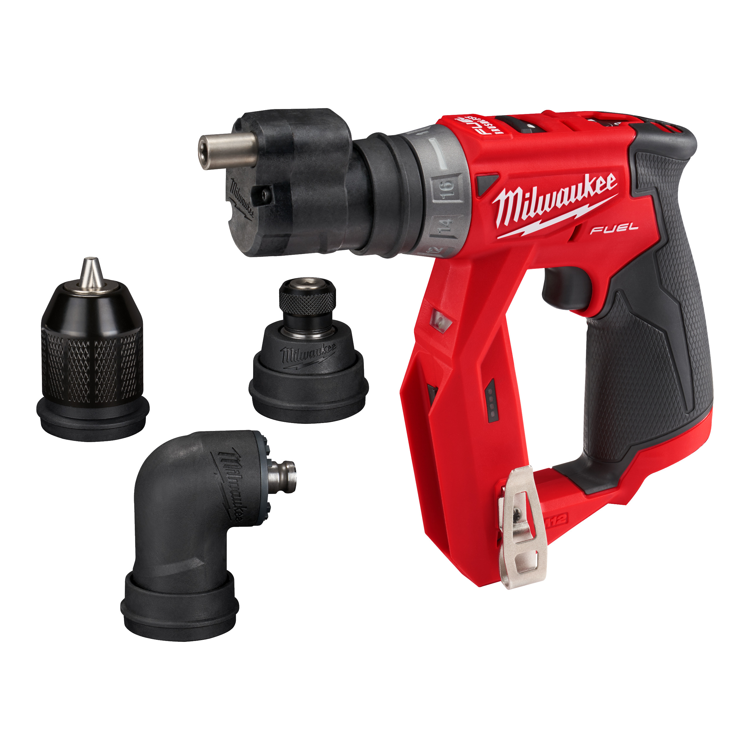 Taladro atornillador multicabezal de montador M12 FUEL™ con portabrocas desmontable