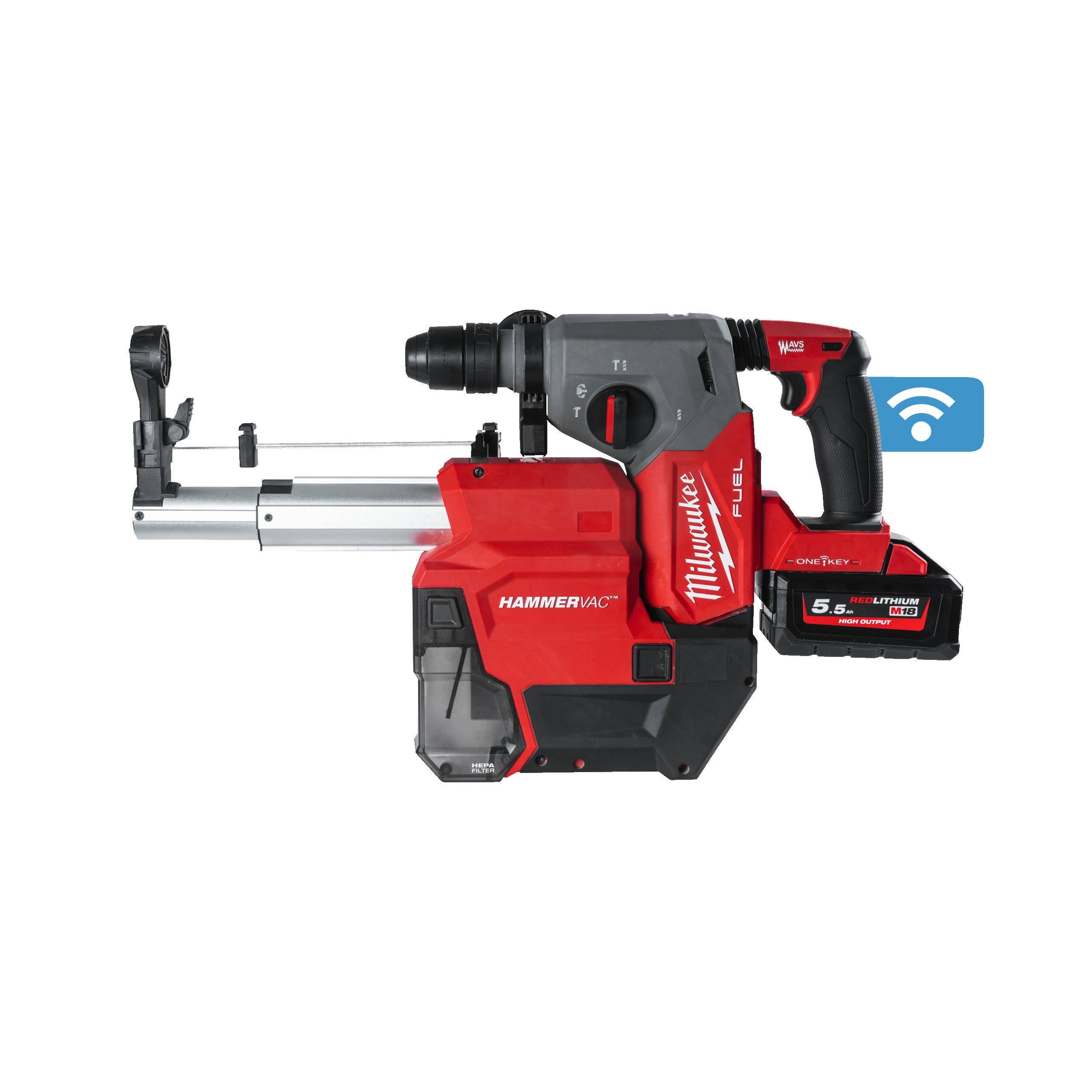 Martillo combinado SDS-Plus M18 FUEL™ de 26mm con FIXTEC™, ONE-KEY™ y extractor de polvo