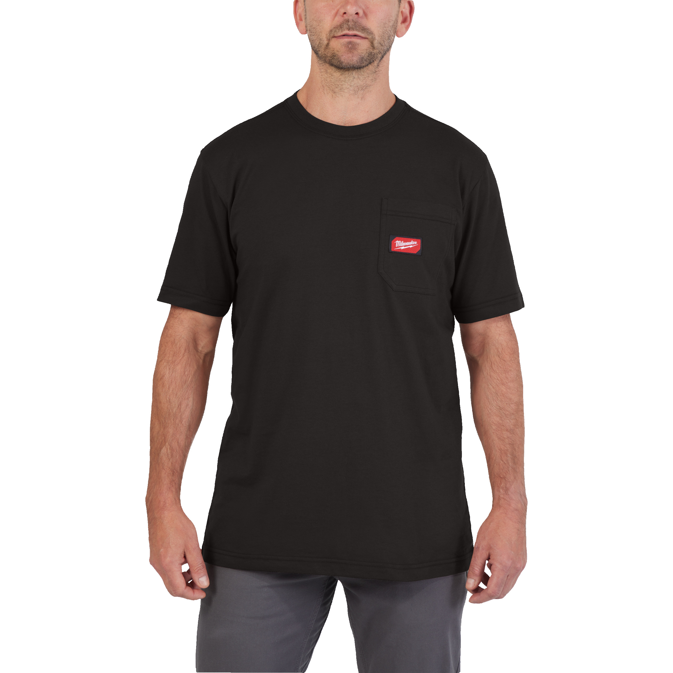 Camiseta de trabajo de manga corta negra